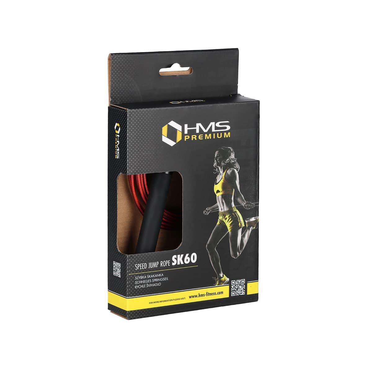 SK60 Czarno-Czerwona Szybka Skakanka HMS Premium 4
