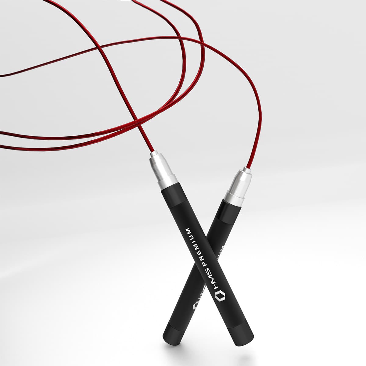 SK60 Czarno-Czerwona Szybka Skakanka HMS Premium 8