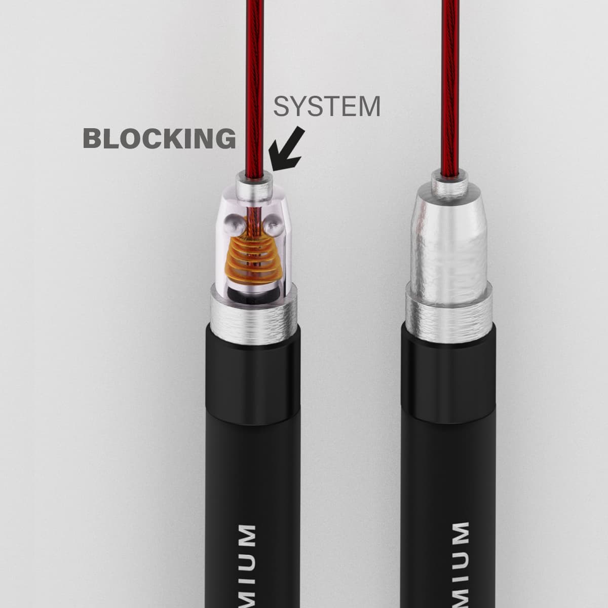 SK60 Czarno-Czerwona Szybka Skakanka HMS Premium 10