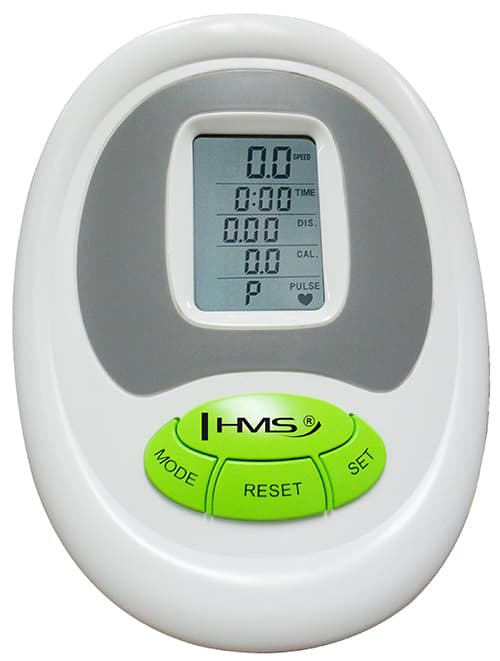 Poziomy rower stacjonarny magnetyczny HMS 9 kg biało-zielony 9