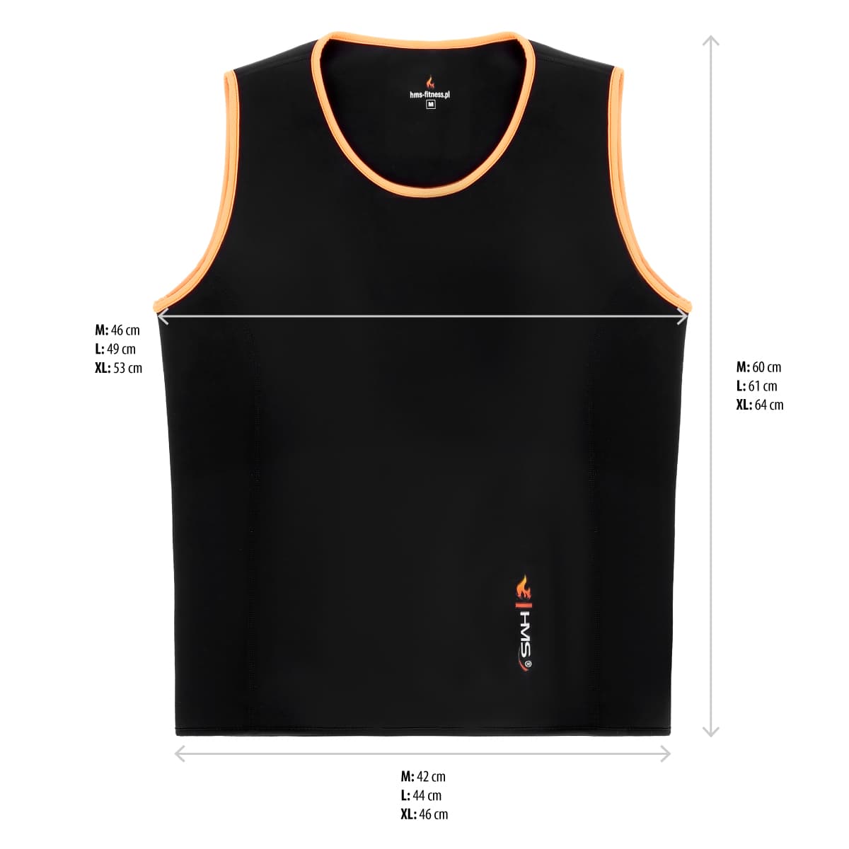 Koszulka wyszczuplająca męska neoprenowa rozmiar M HMS 7