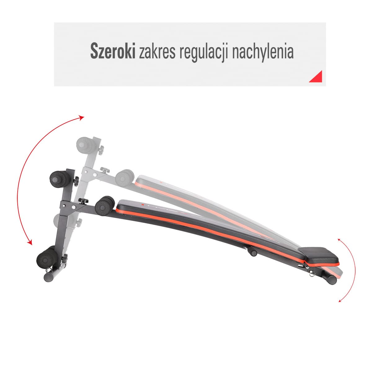Ławka skośna do ćwiczeń brzuszków HMS L1110 4
