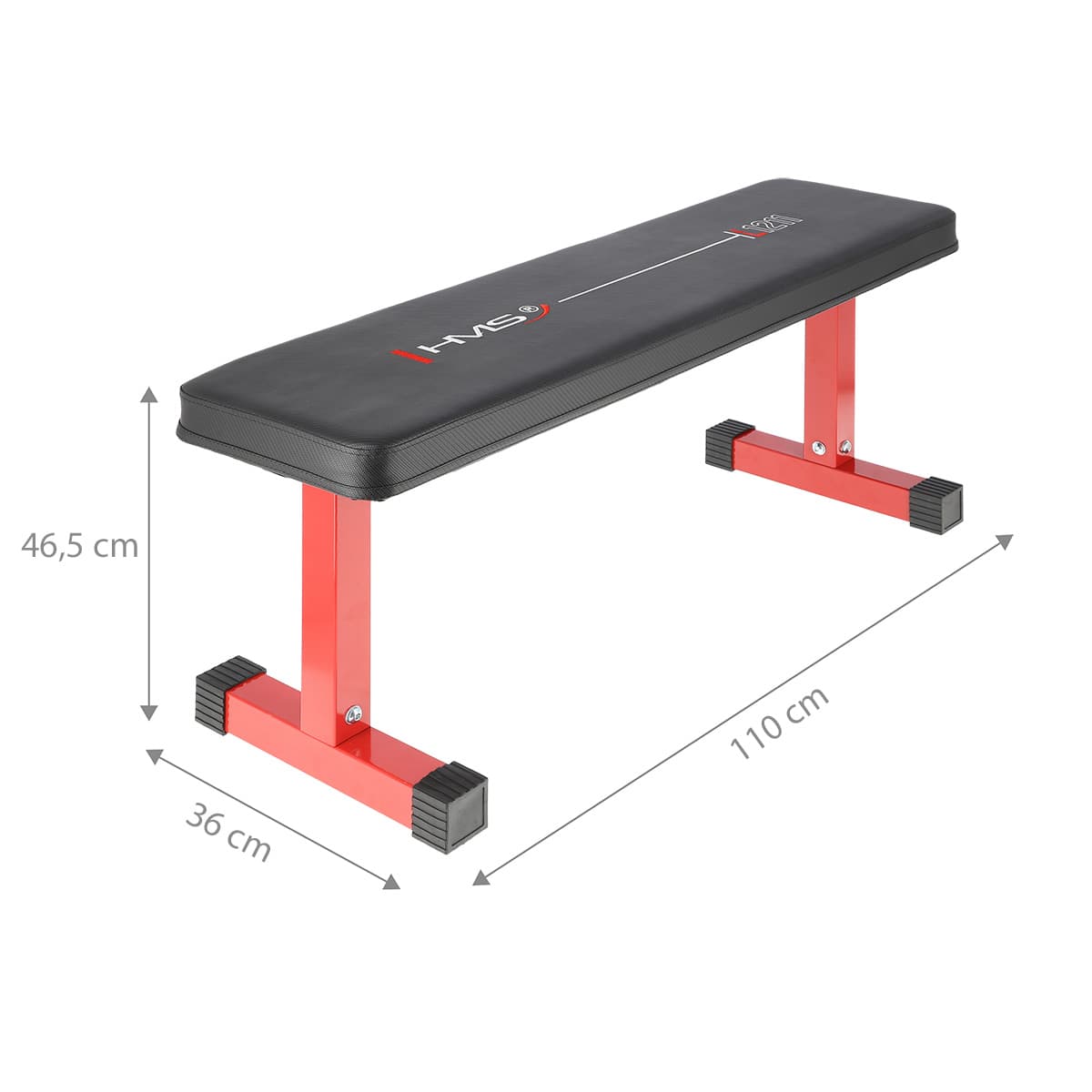 Ławka do ćwiczeń pozioma HMS L1211 stabilna i wytrzymała 3