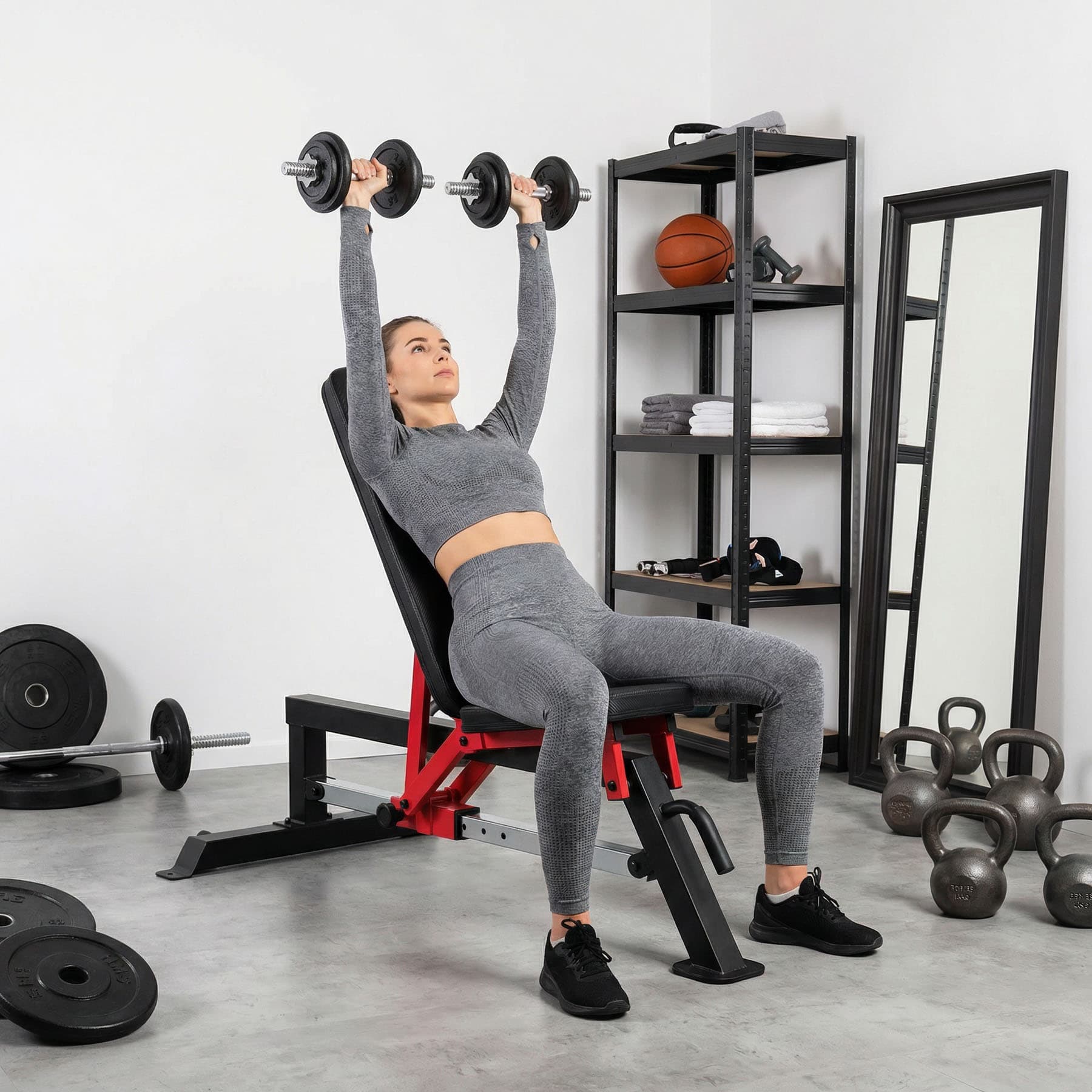 L5166 REGULOWANA ŁAWKA DO ĆWICZEŃ SEMI COMMERCIAL HMS 4