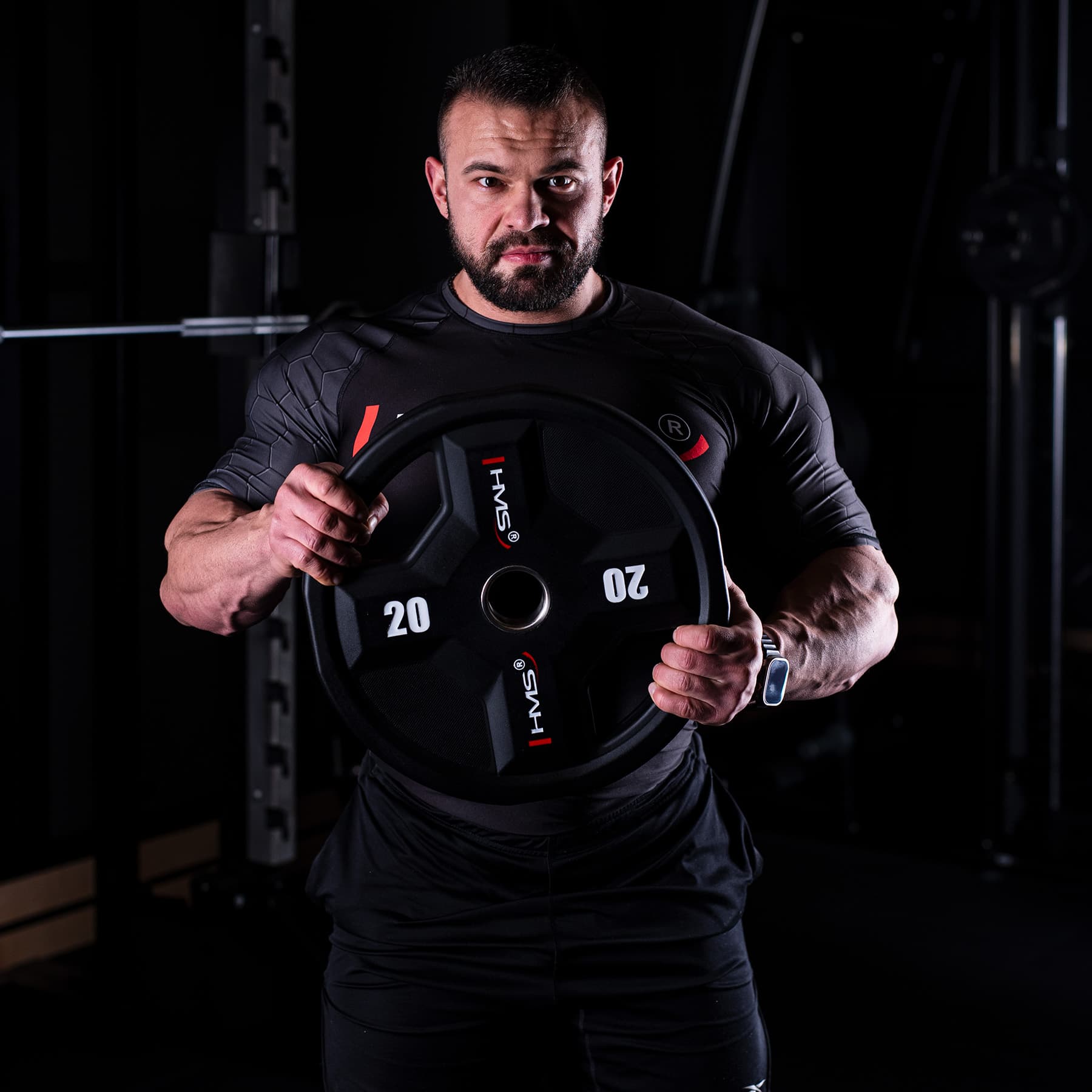 Talerz olimpijski poliuretanowy CPU 20 kg HMS 2