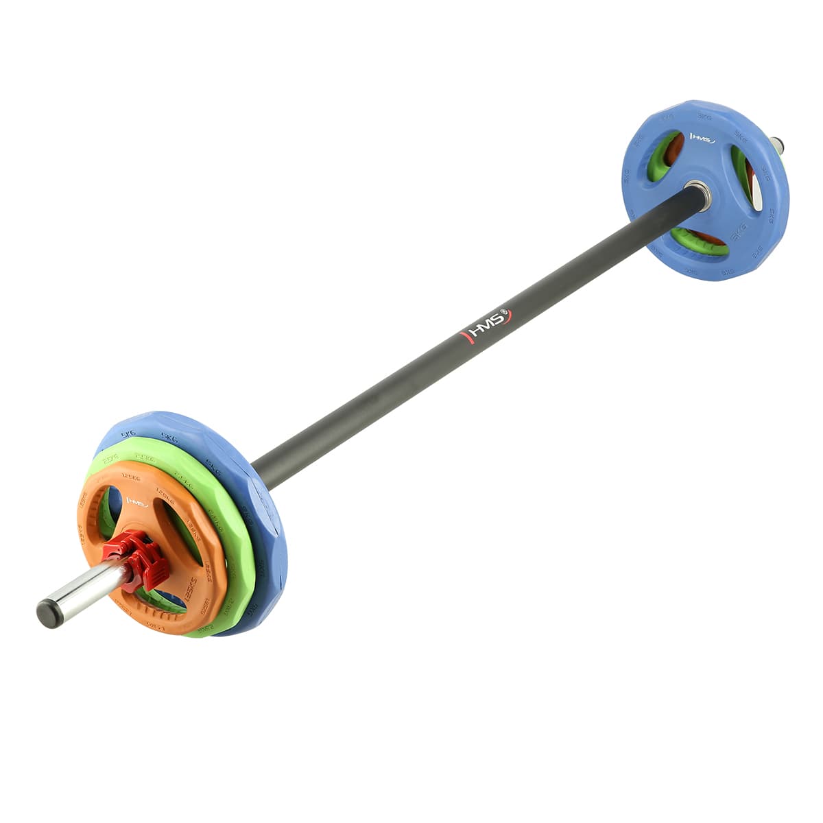 Zestaw sztangi 20 kg HMS SBP22 do treningu siłowego w domu 2