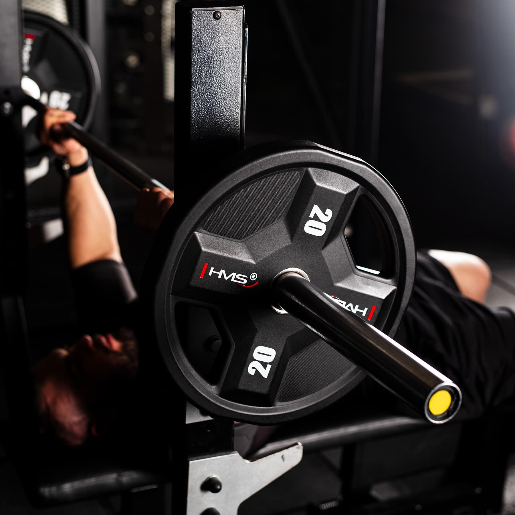 Zestaw talerzy olimpijskich poliuretanowych 2 x 2,5 - 25 kg CPU (155 kg) HMS 6