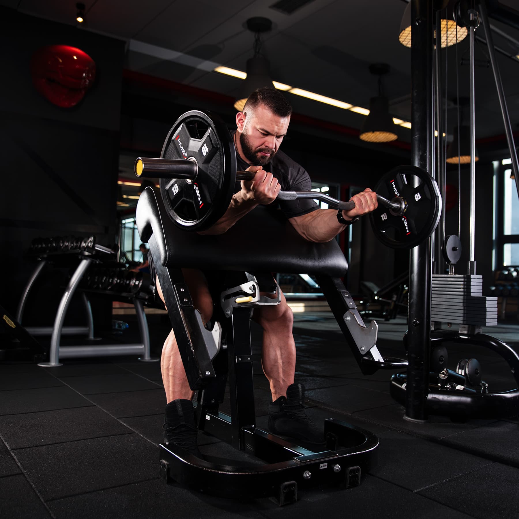 Zestaw talerzy olimpijskich poliuretanowych 2 x 2,5 - 25 kg CPU (155 kg) HMS 7