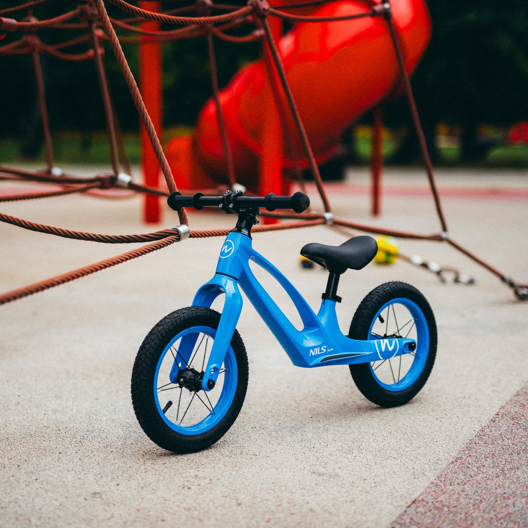 Rowerek biegowy RB901 LED koła pompowane 12 cali niebieski 7