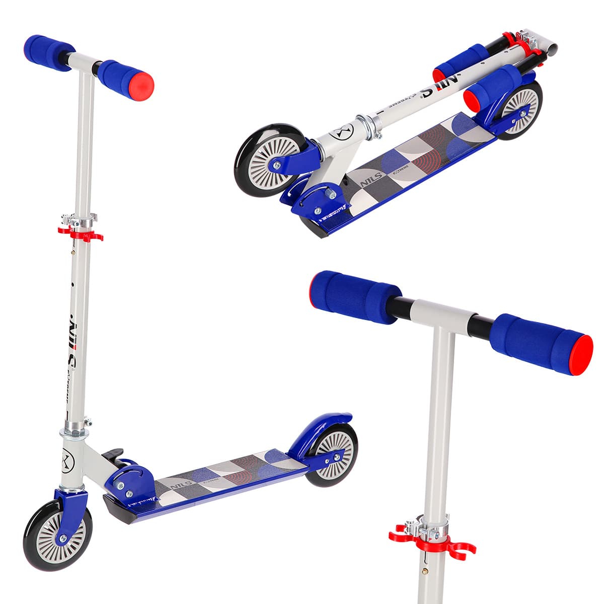 Hulajnoga Nils Extreme HD026 szaro-ciemnoniebieska 2