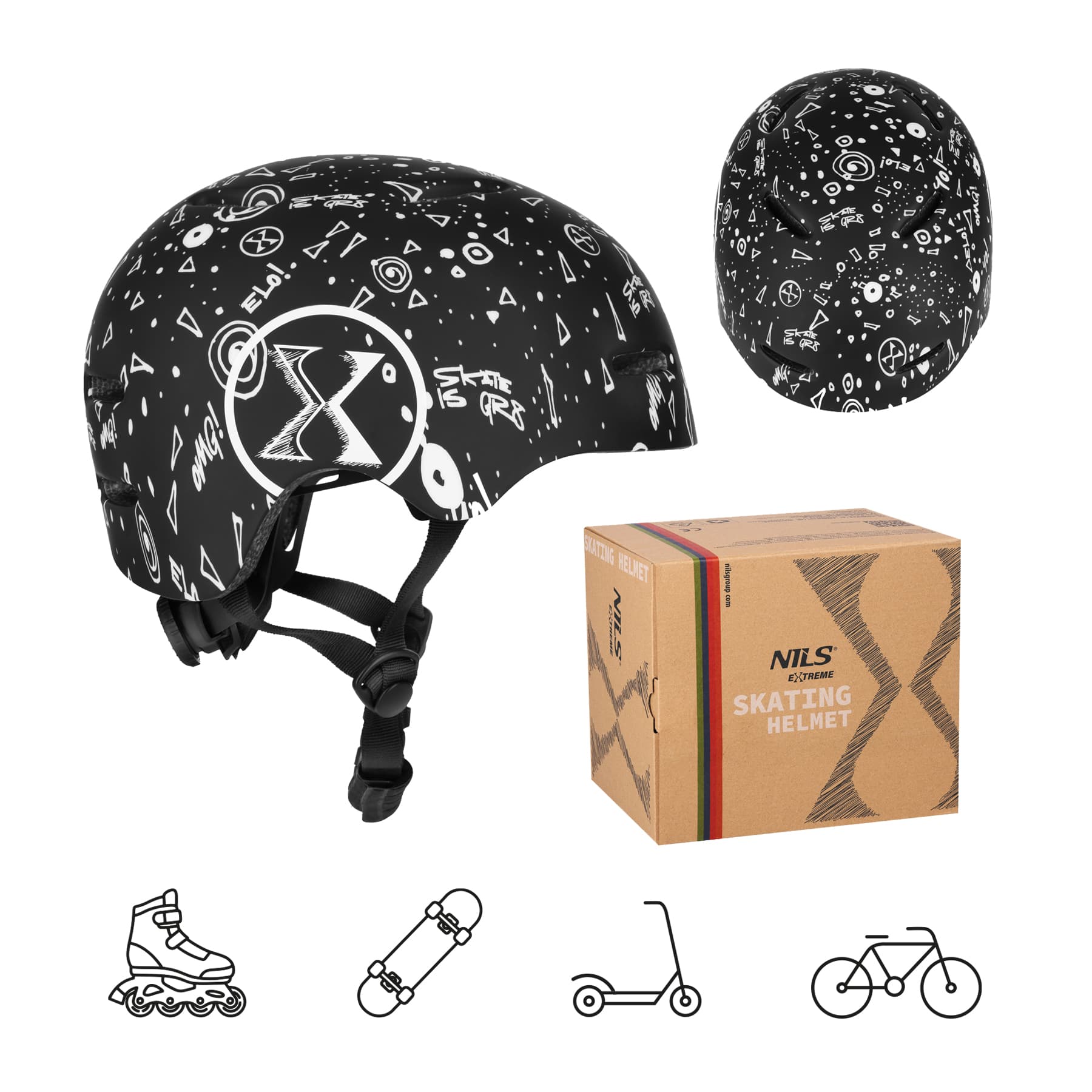 MT311 KASK CZARNY M(55-58CM) NILS EXTREME 3