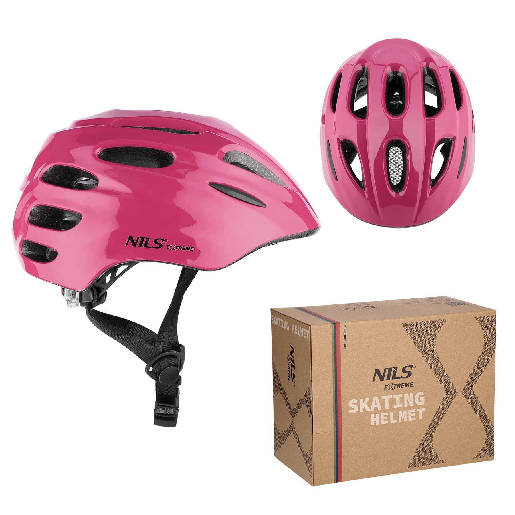 Kask rowerowy LED Nils Extreme MTW01 różowy XS (49-55 cm) 2