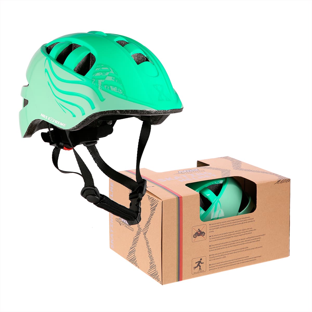 Kask dziecięcy Nils Extreme MTW08 zielony rozmiar XS (48-52cm) 8
