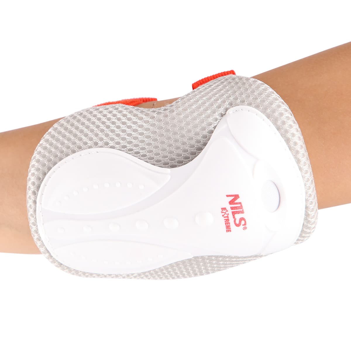 Zestaw ochraniaczy na nadgarstki łokcie i kolana Nils Extreme białe rozmiar L 4