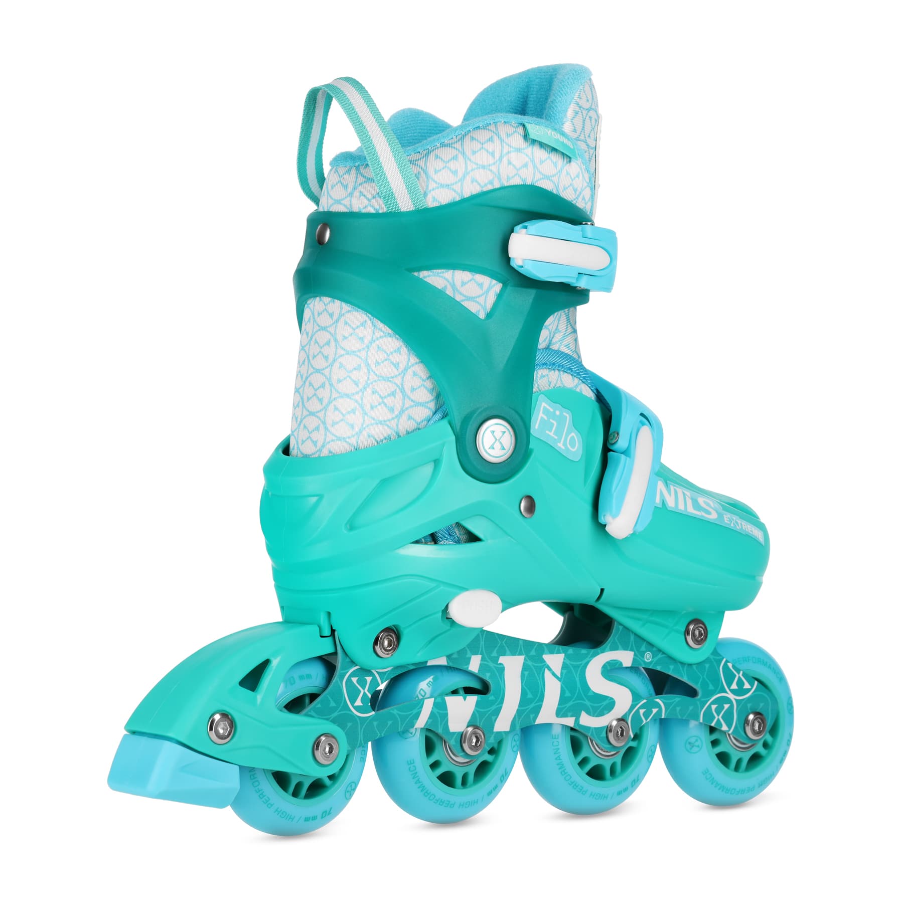 Łyżworolki regulowane Nils Extreme turkusowe rozmiar S (30-33) 3