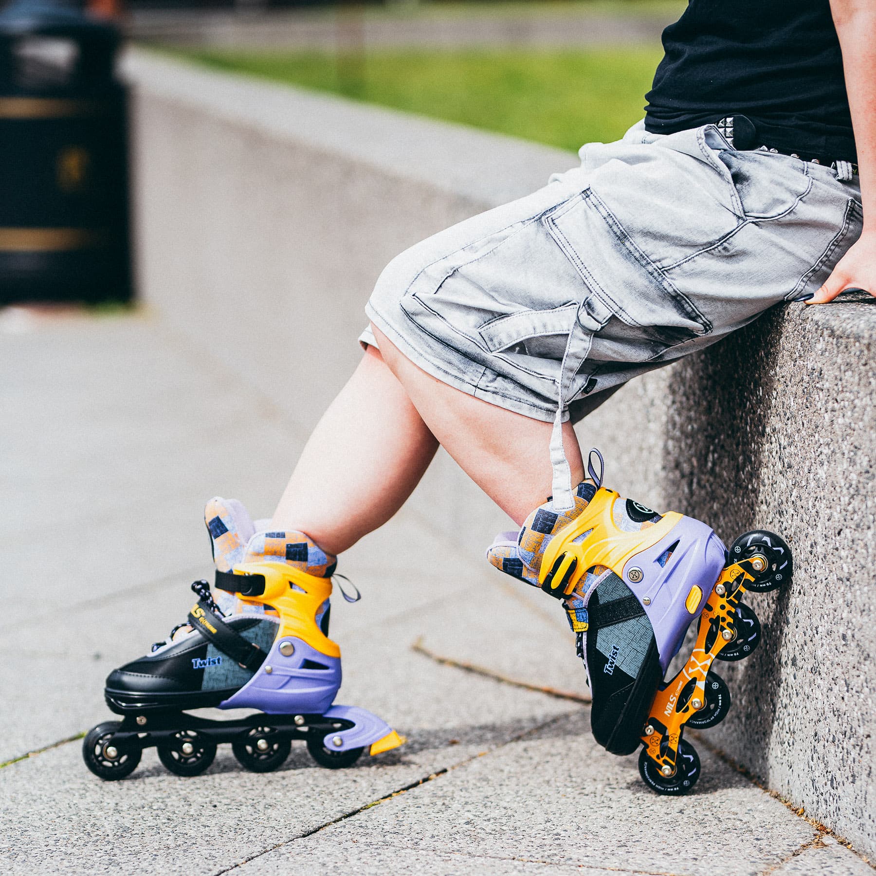 Łyżworolki Nils Extreme Twist regulowane żółte rozmiar L (39-42) 4