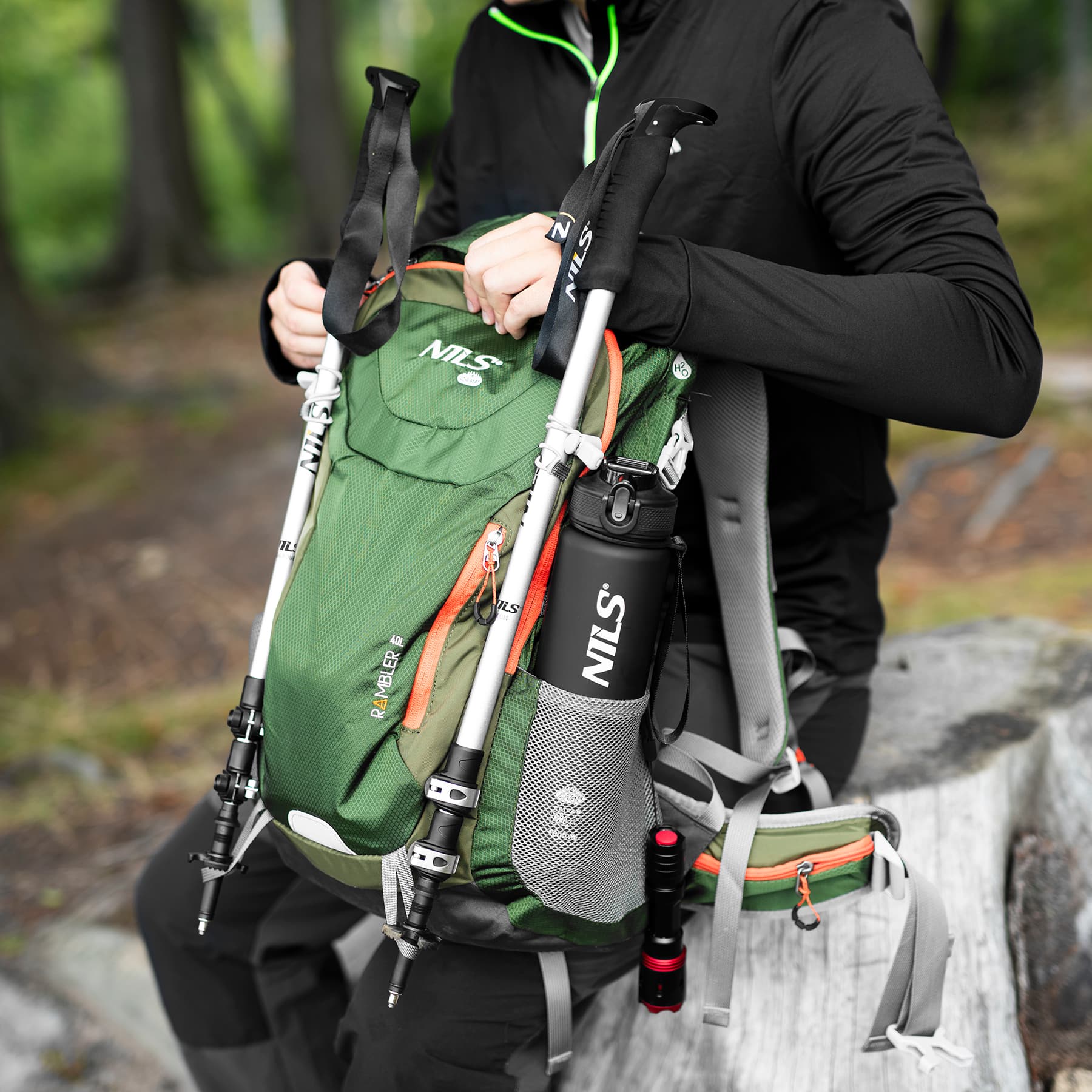 Kije trekkingowe aerodynamiczne Nils regulowane 65-135 cm 8