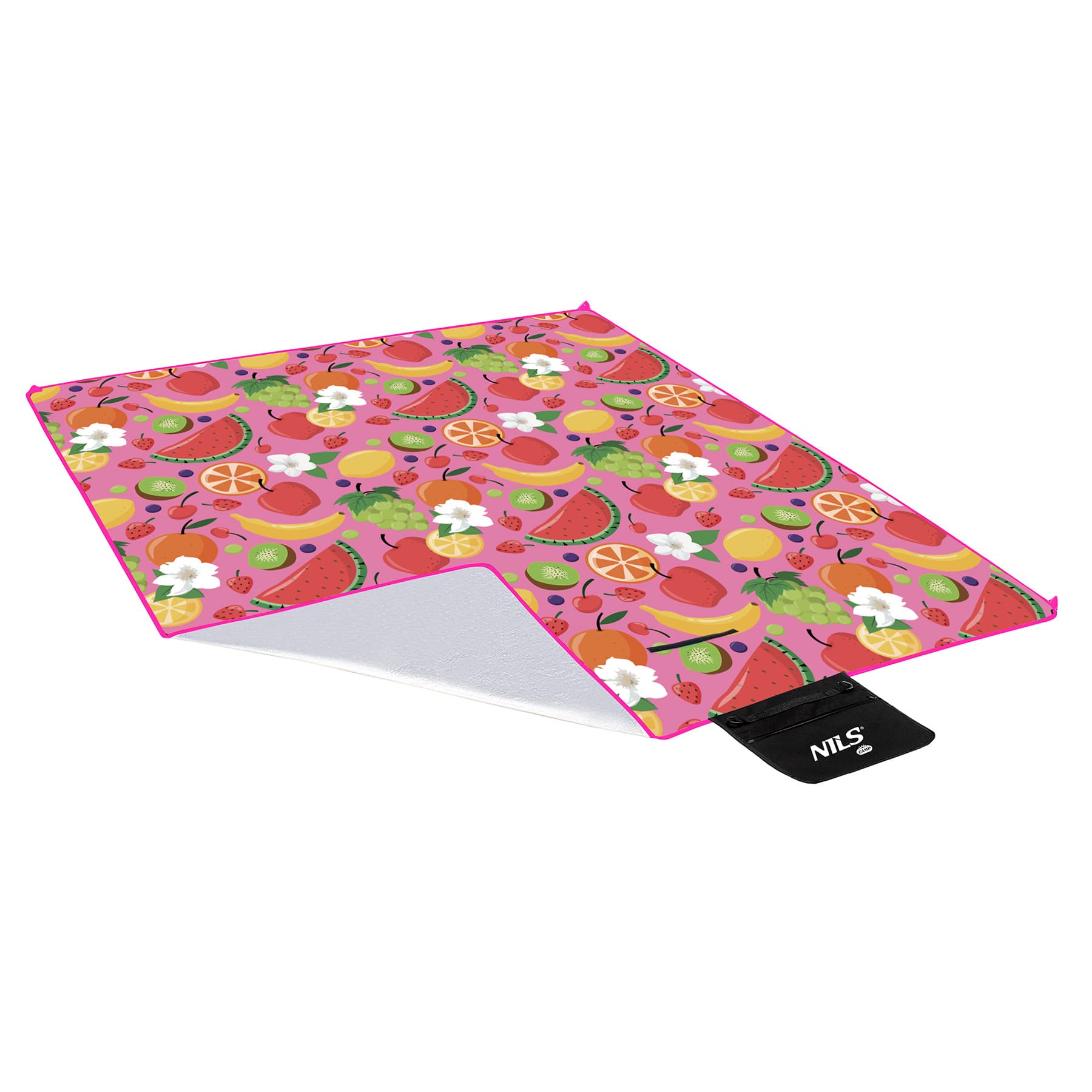 Koc piknikowy o wymiarach 200x200 cm z warstwą termoizolacyjną NILS CAMP 5