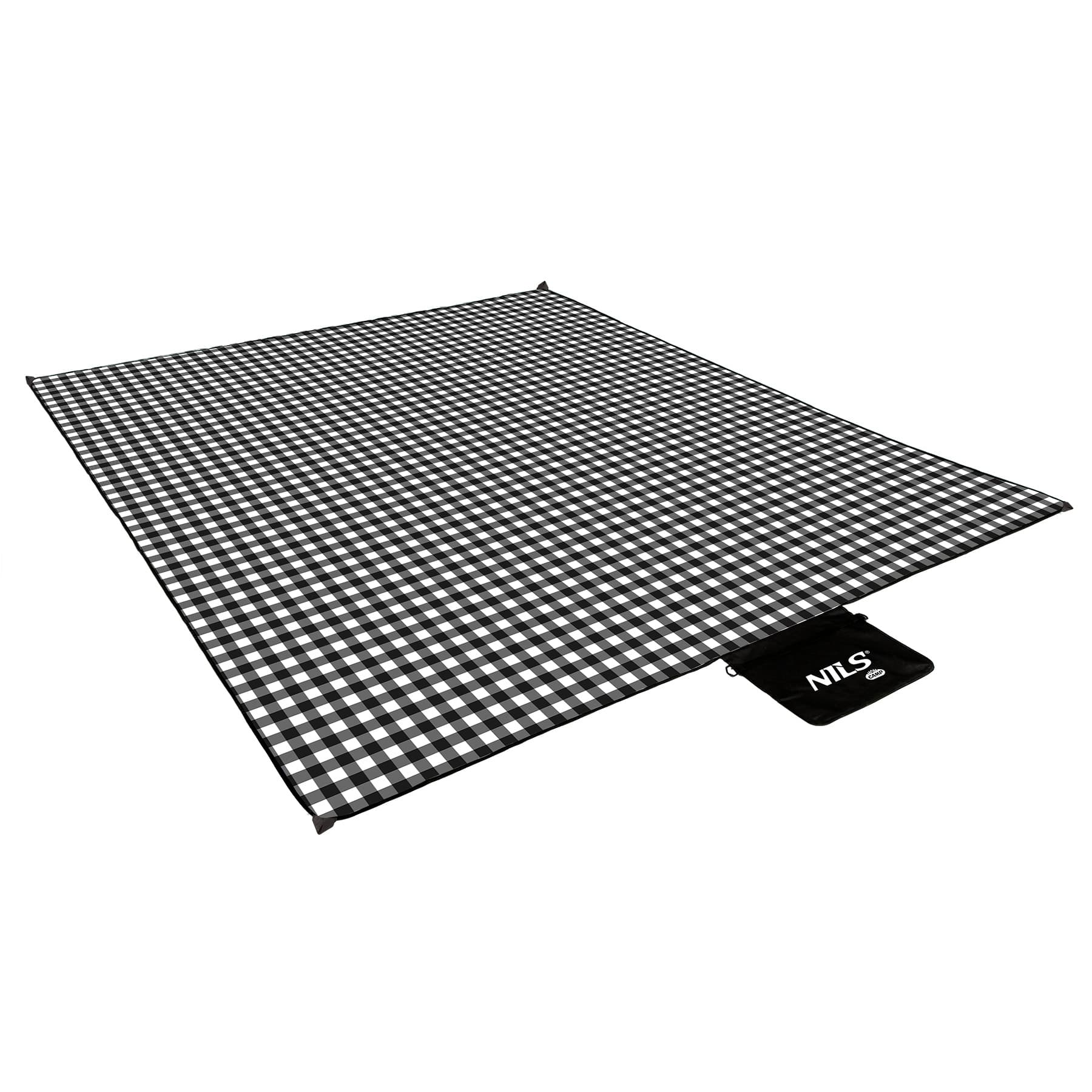 Koc piknikowy NILS CAMP NC2310 biało-czarny 300 x 200 cm 2