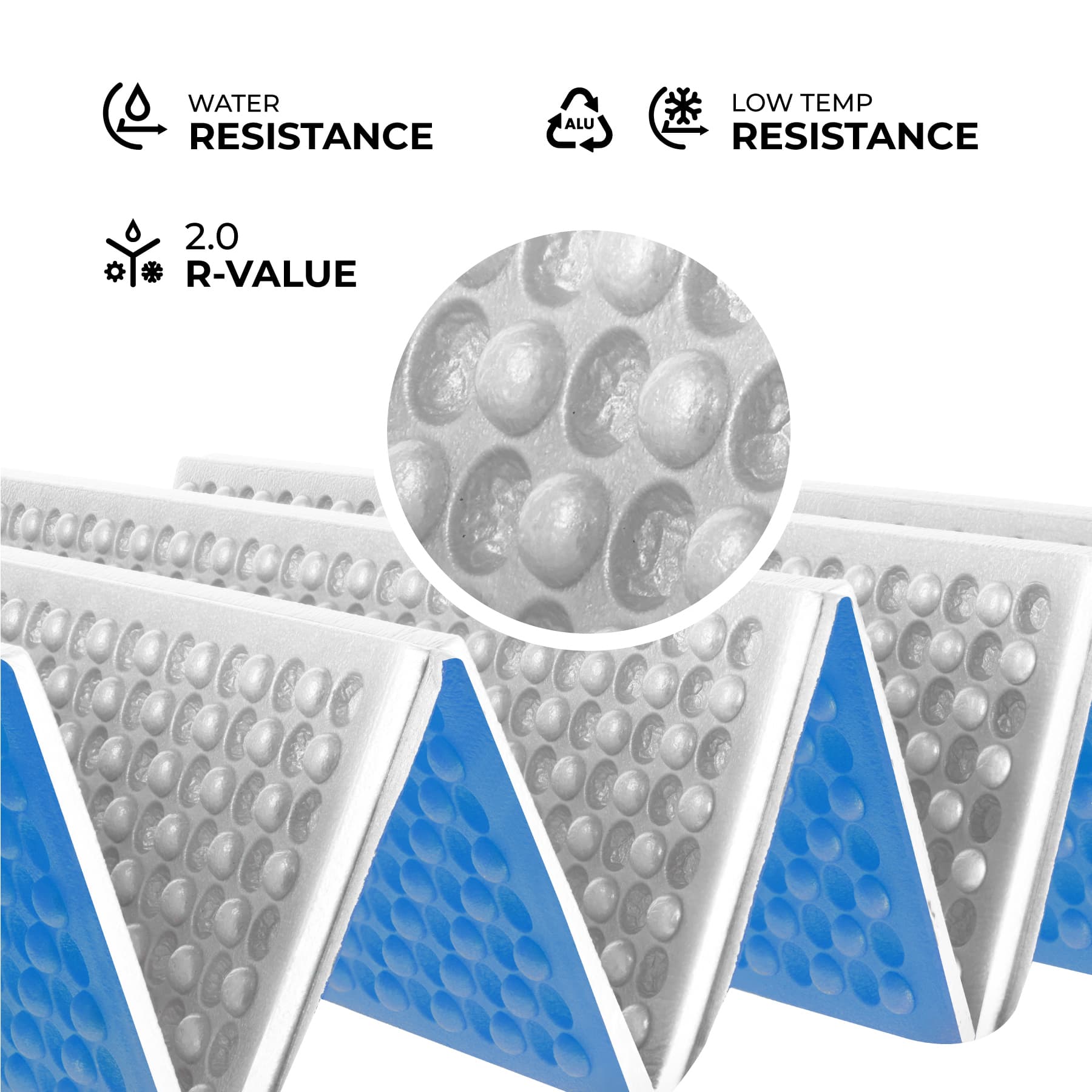 Niebieska składana karimata turystyczna z podbiciem aluminiowym i pianką XPE 195 cm Nils Camp 3