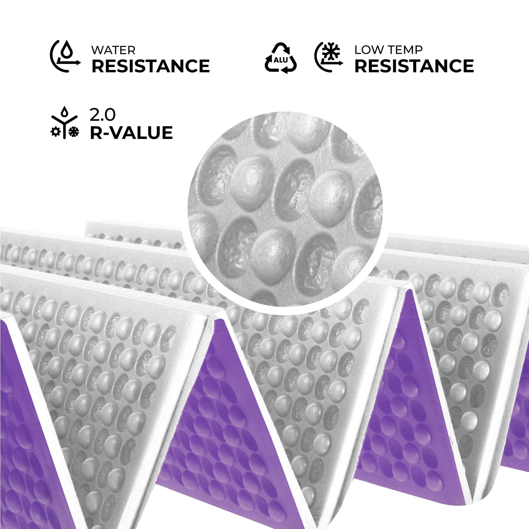 Karimata składana turystyczna z podbiciem aluminiowym i XPE 195 cm fioletowa Nils Camp 3