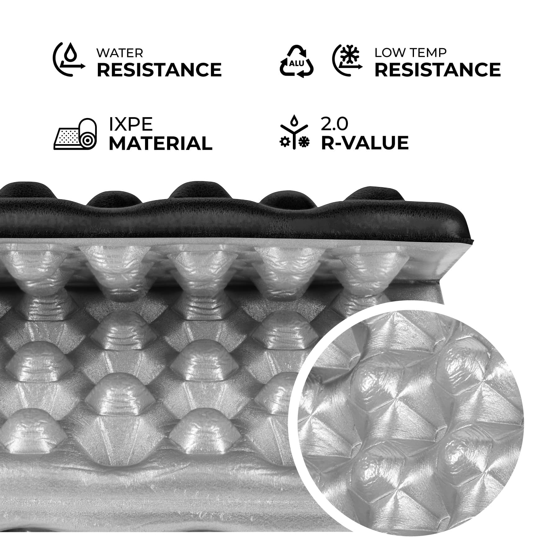 Mata kempingowa do siedzenia z podbiciem aluminiowym IXPE 40 cm 3