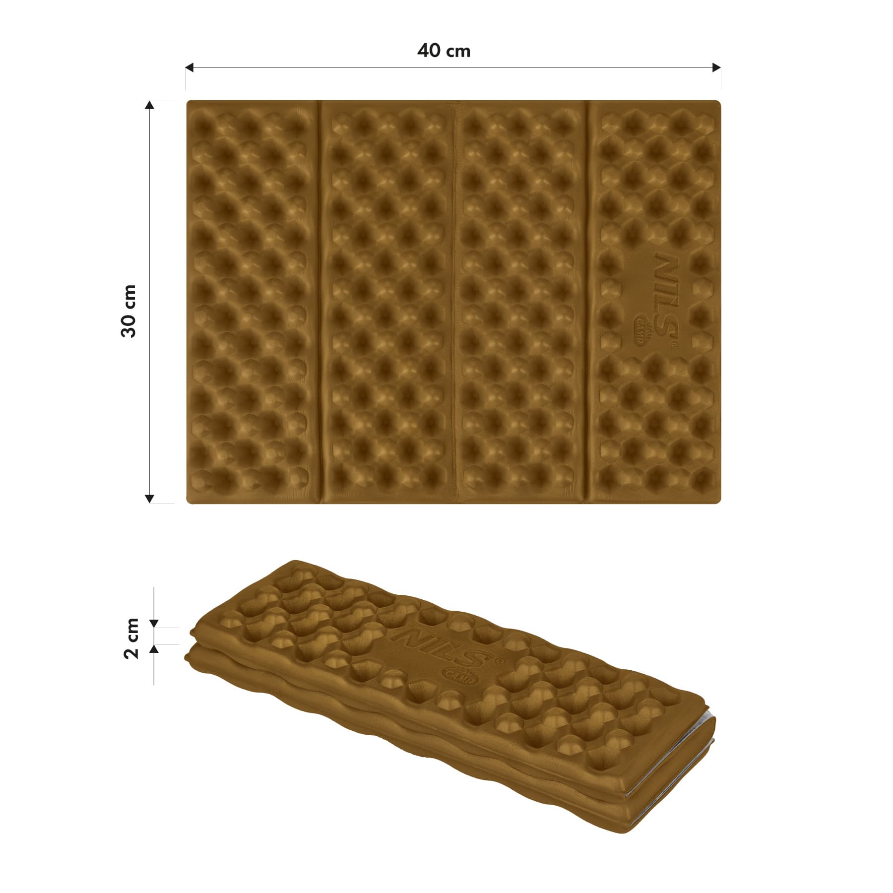 Karimata kempingowa do siedzenia z podbiciem aluminiowym IXPE brązowa 40 cm 4