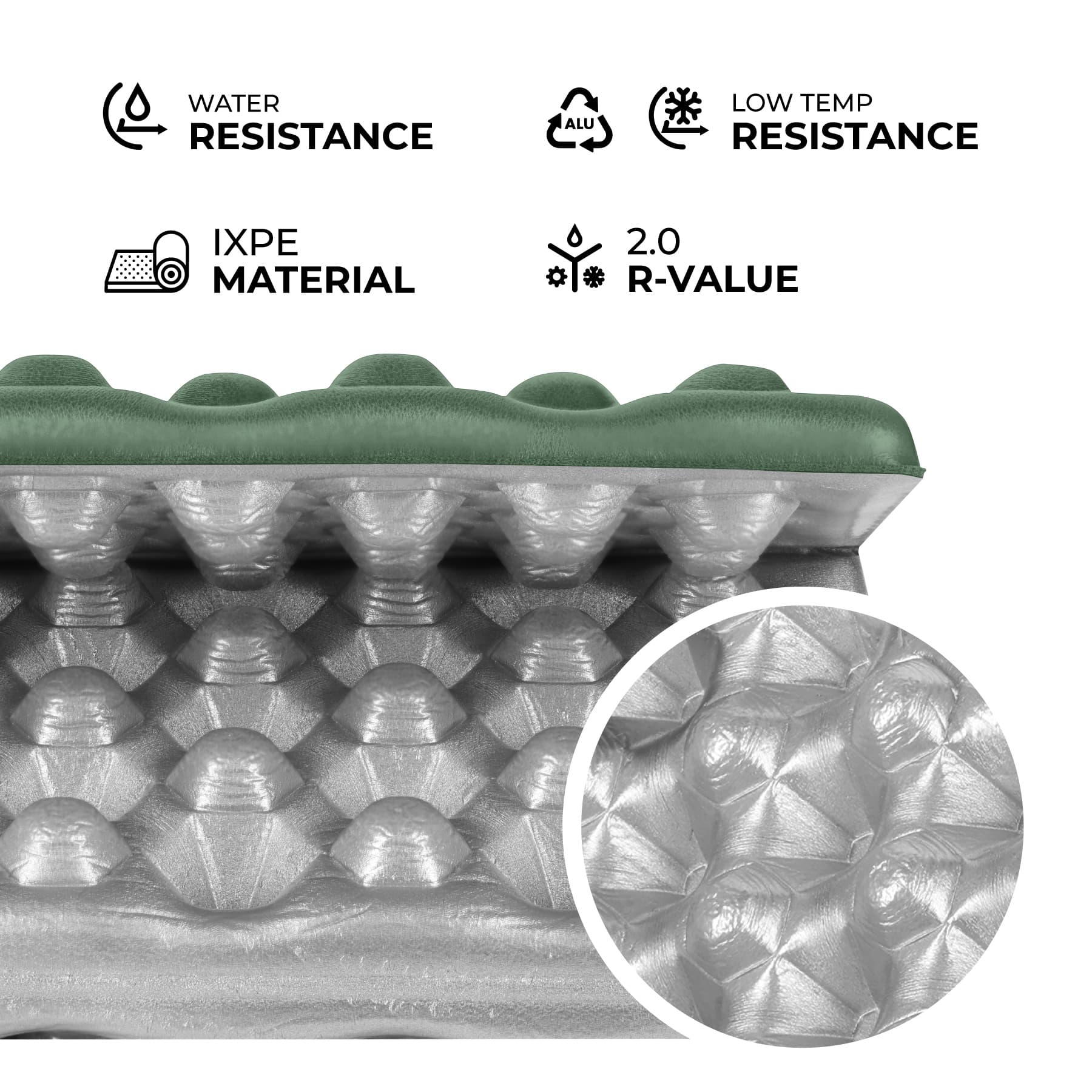 Karimata kempingowa do siedzenia z podbiciem aluminiowym i pianką IXPE 40 cm 3