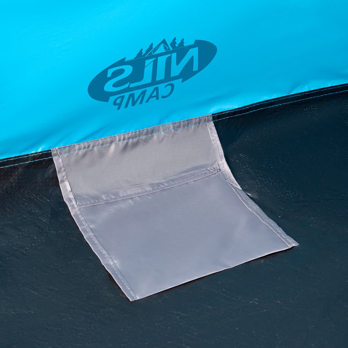 Niebieski namiot plażowy z podłogą Nils 7