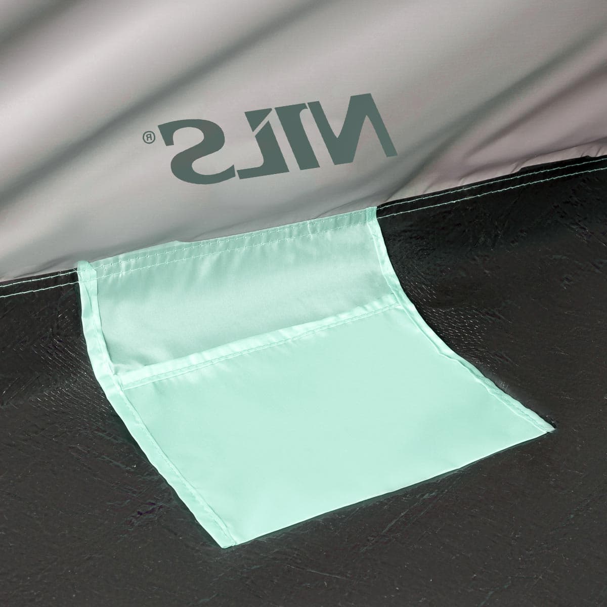 Miętowy namiot plażowy NILS z wodoodporną podłogą 7