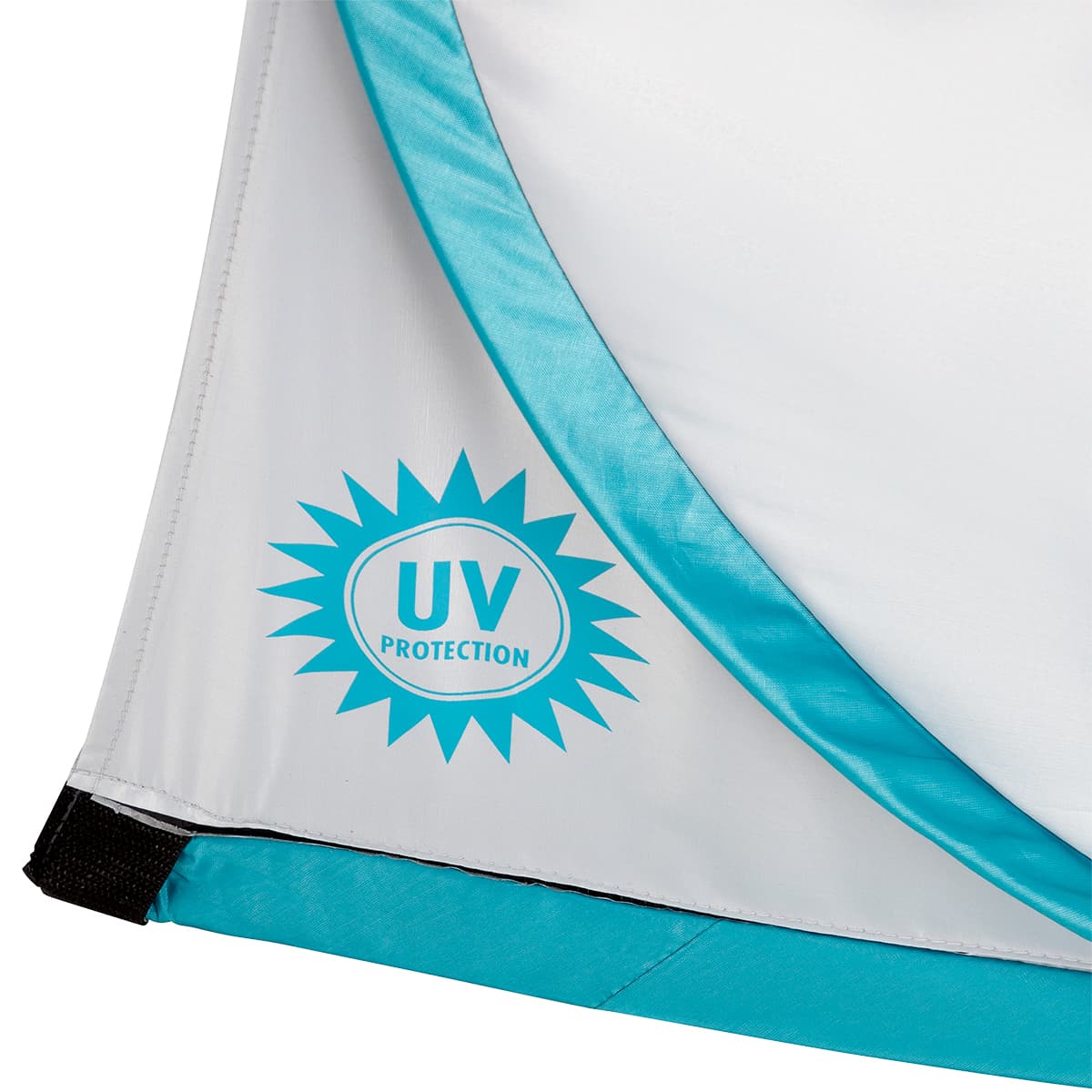 Szaro-turkusowy namiot plażowy samorozkładający się NILS z podłogą 6