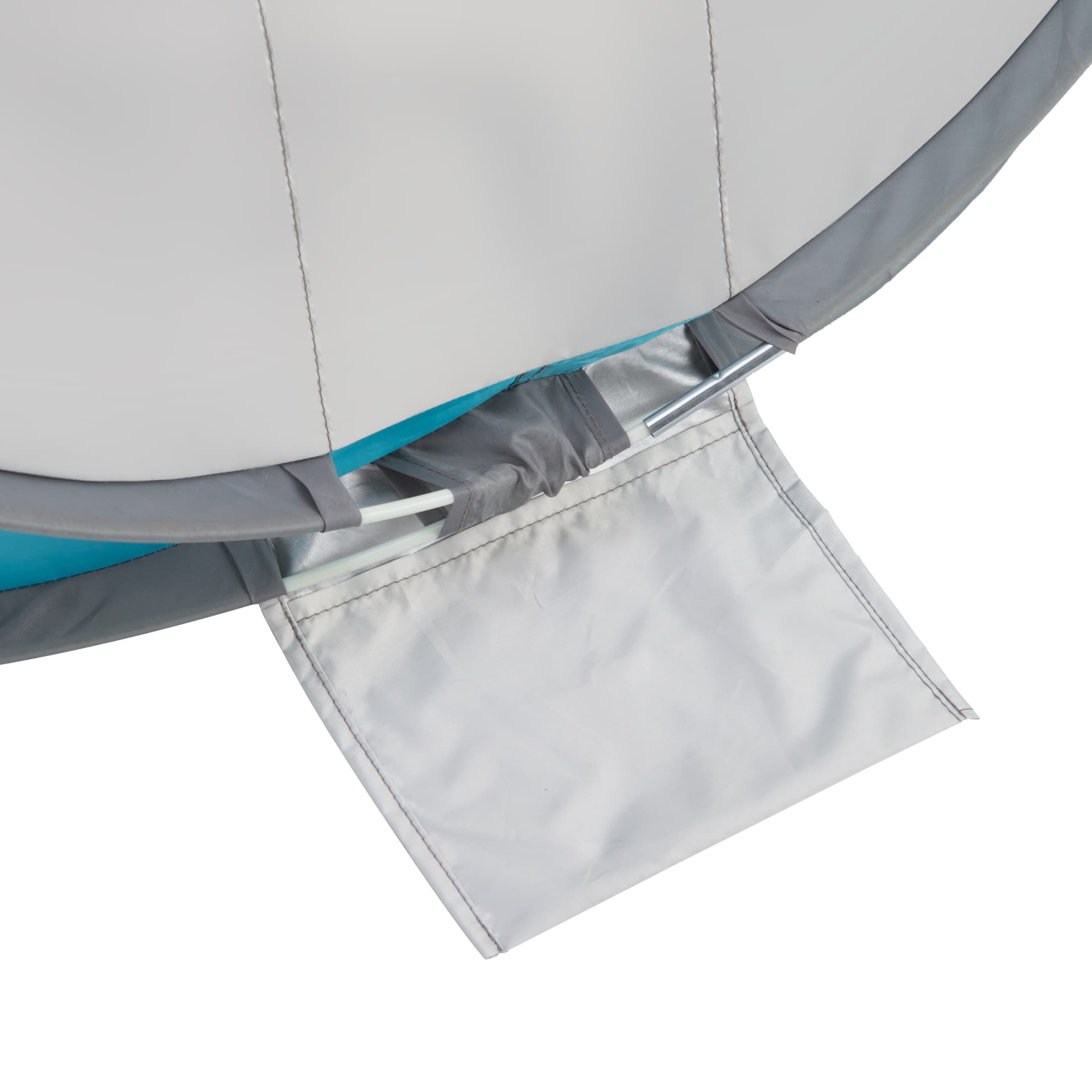 Jasnoszary namiot plażowy samorozkładający z podłogą Nils 6