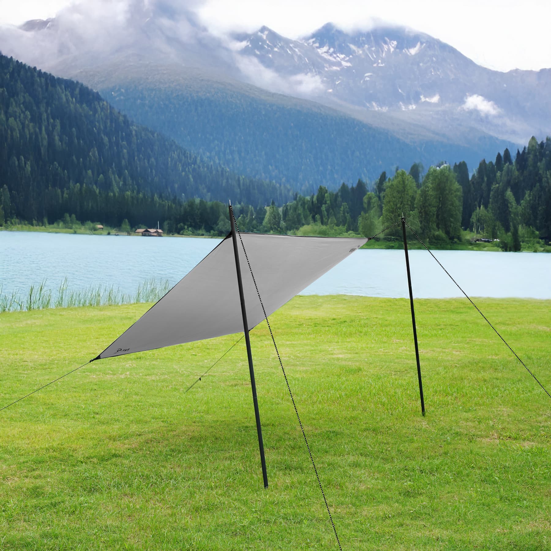 Płachta biwakowa kempingowa NILS CAMP 230 x 140 cm niebieska 9