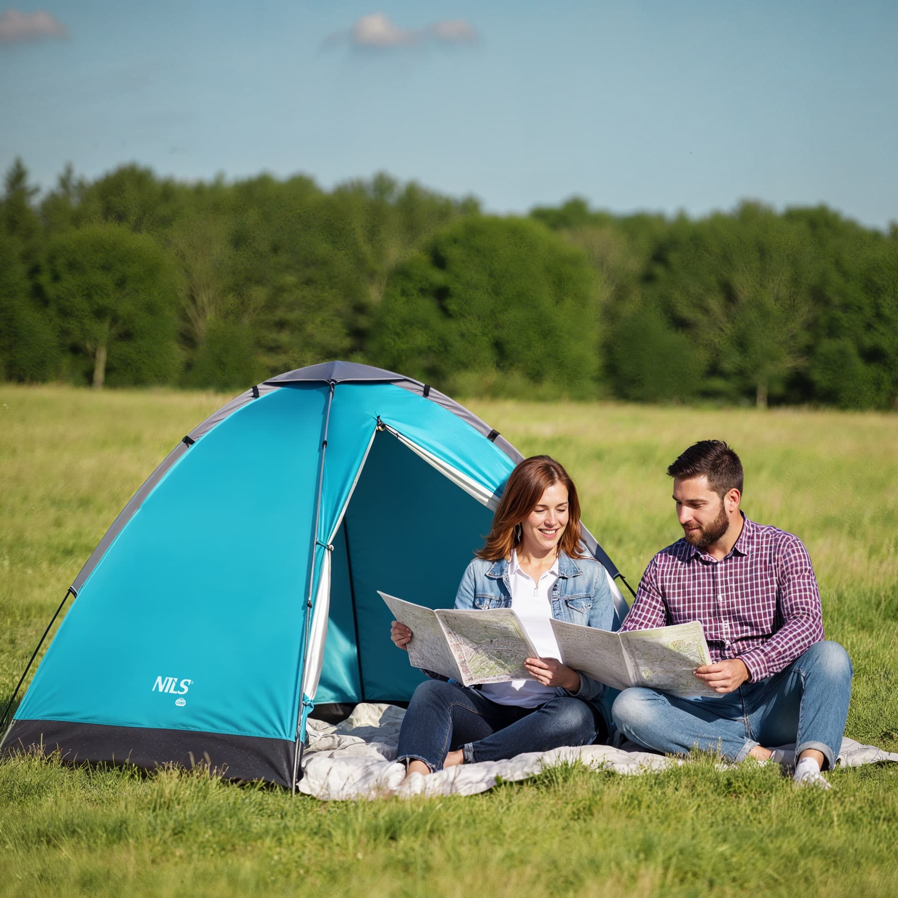 Namiot kempingowy dwuosobowy Nils Camp NC3021 niebieski 3