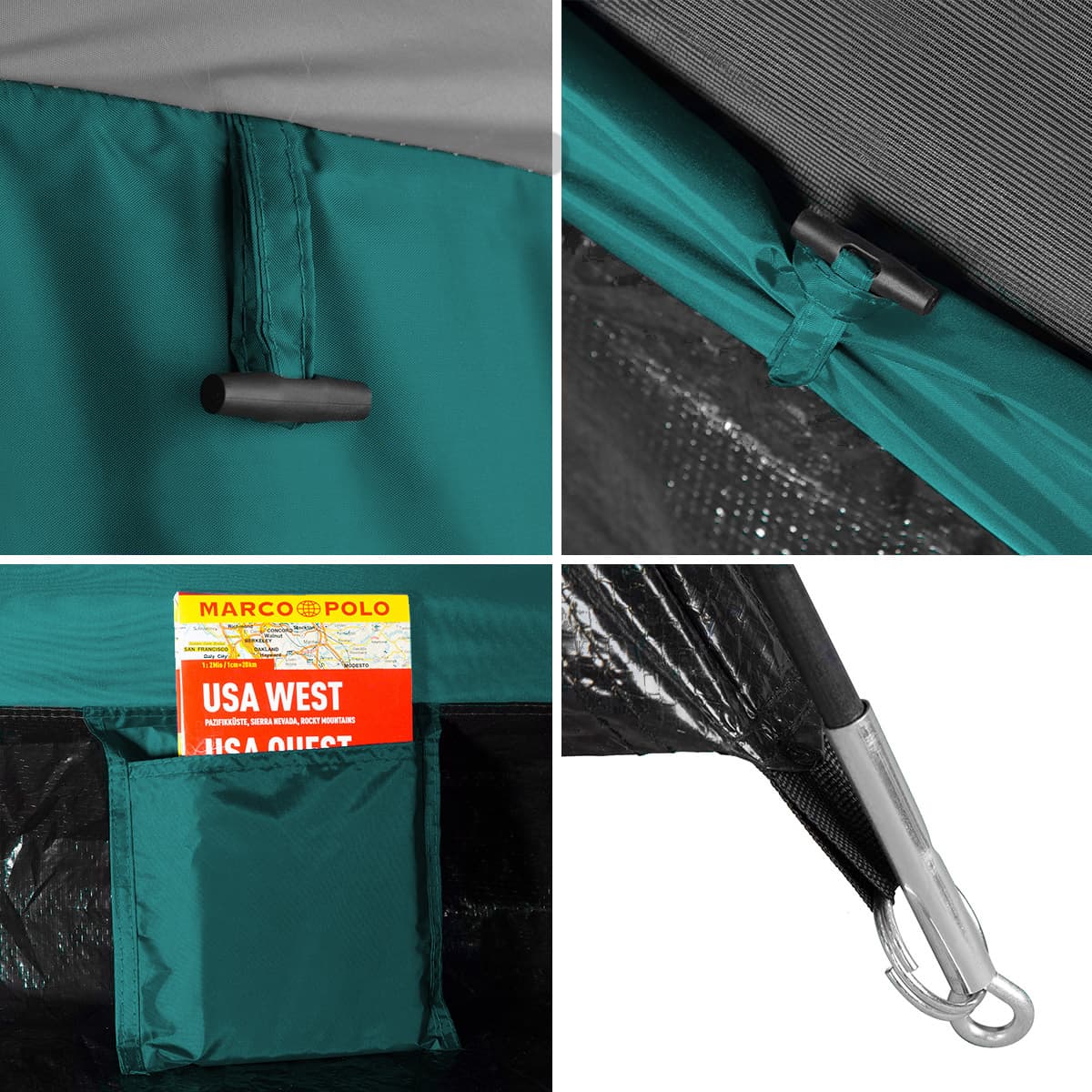 Zielony namiot turystyczny Hiker Nils Camp dla 2 osób 10