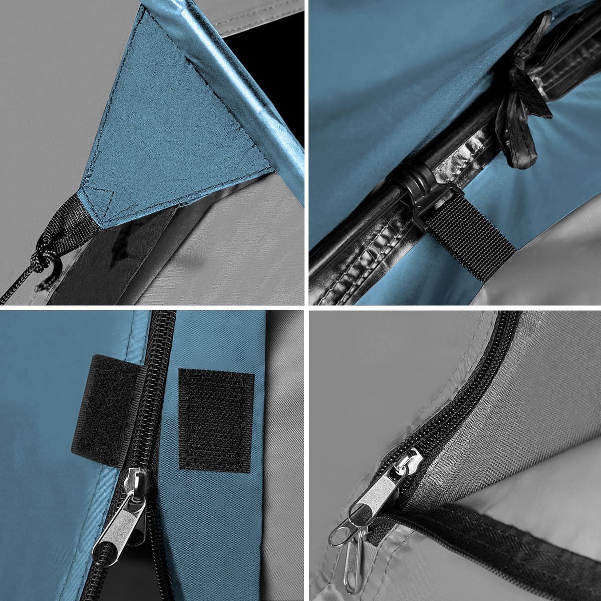 Niebiesko-szary namiot kempingowy Trekker Nils Camp dla 4 osób 7