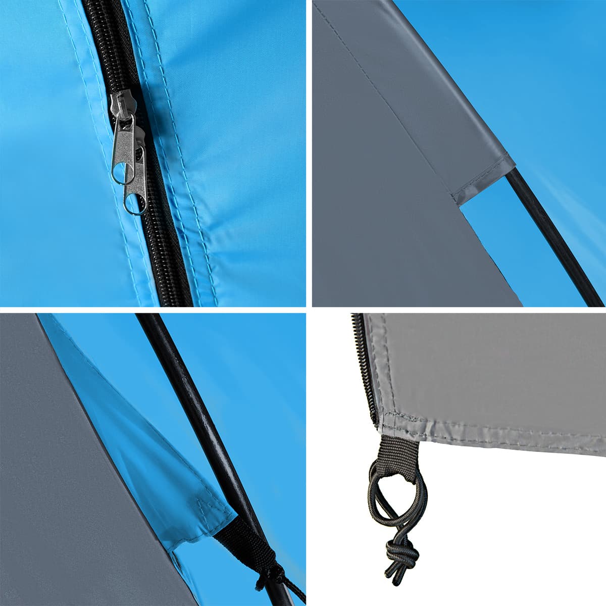 Niebiesko-szary namiot kempingowy Highland Nils Camp dla 6 osób 10