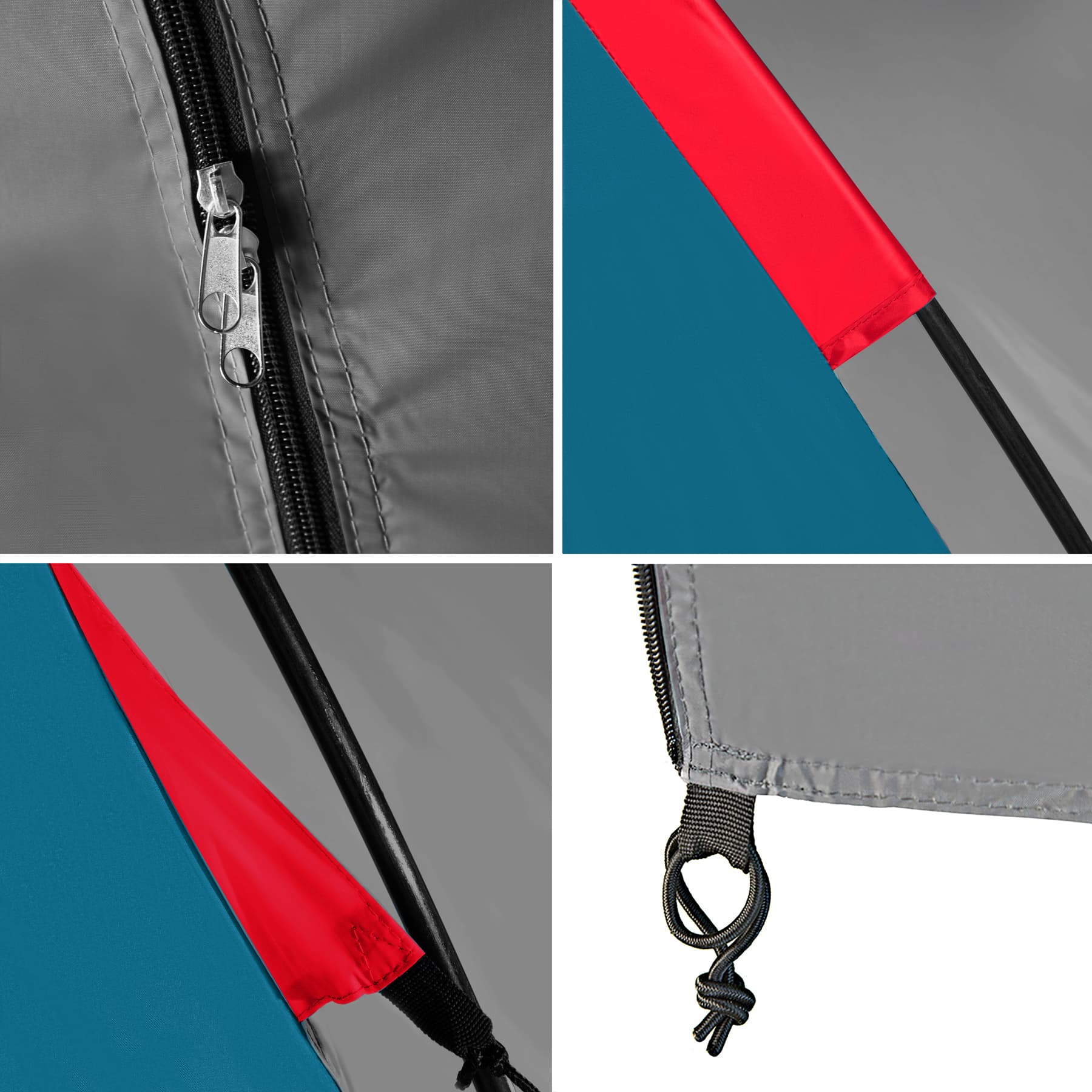 Niebiesko-jasnoszary namiot kempingowy Highland dla 6 osób Nils Camp 9