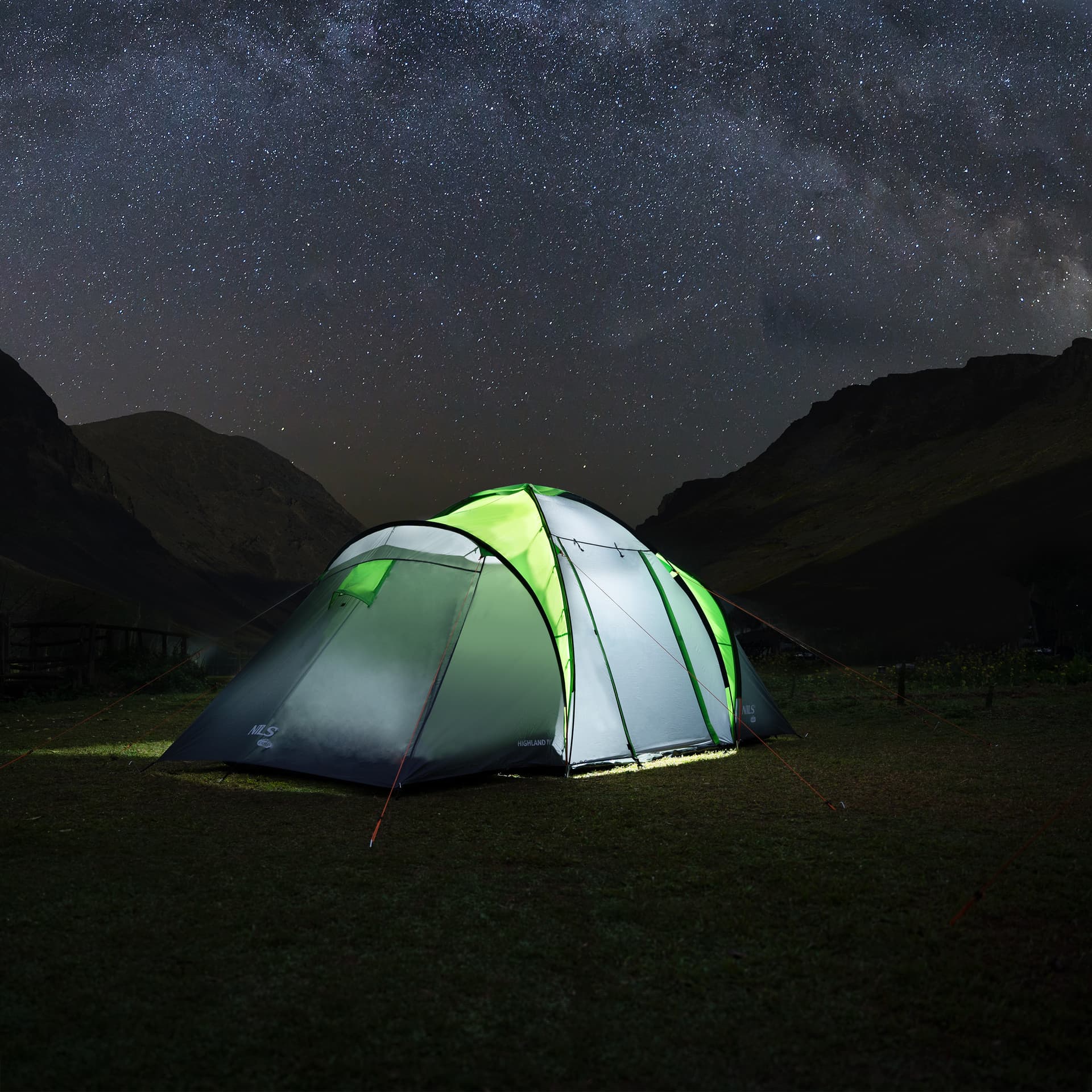 Namiot kempingowy 4-osobowy zielono-szary Nils Camp Highland IV 3