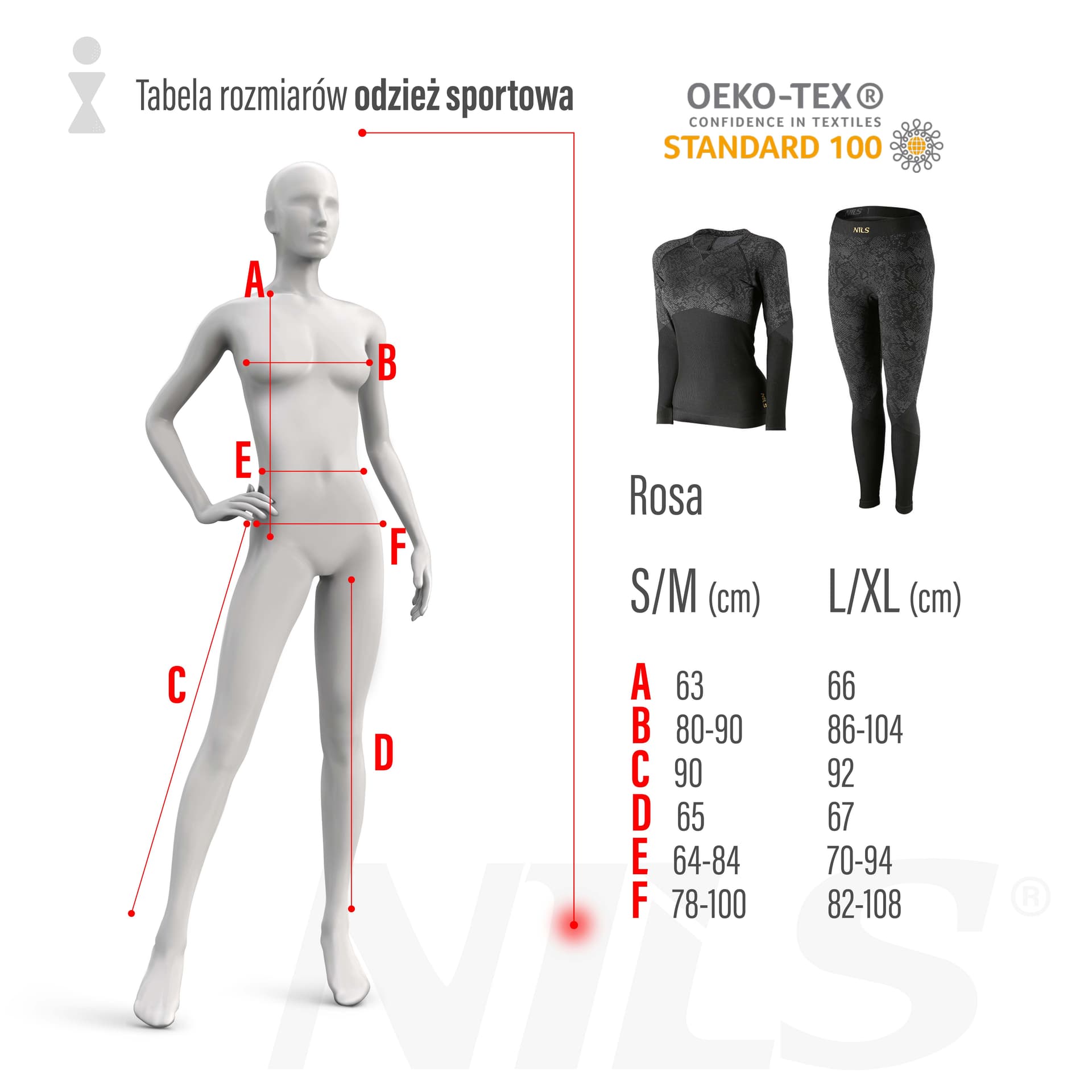 Spodnie termoaktywne damskie czarne S/M Nils Rosa 4