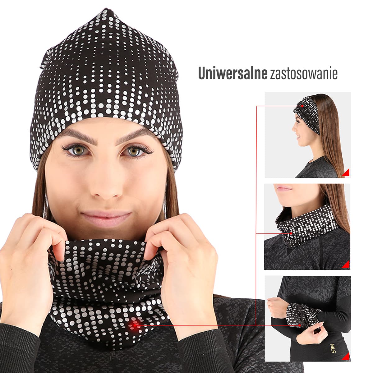 Komin odblaskowy wielofunkcyjny Nils uniwersalny 3