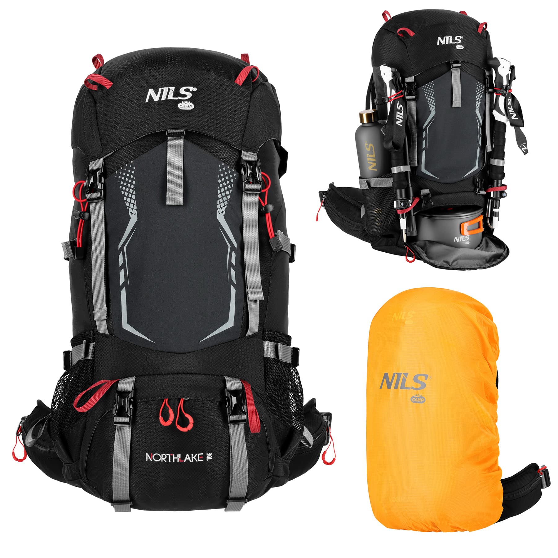 Plecak turystyczny Nils Camp Northlake 30L+10 czarny 3