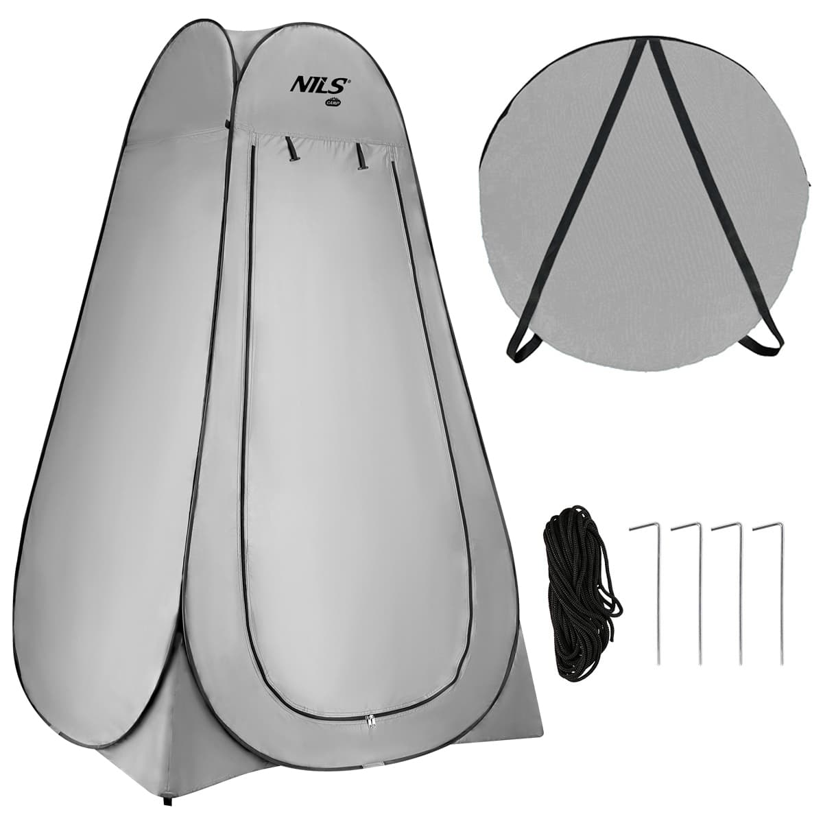 Szara przebieralnia turystyczna NILS CAMP 2