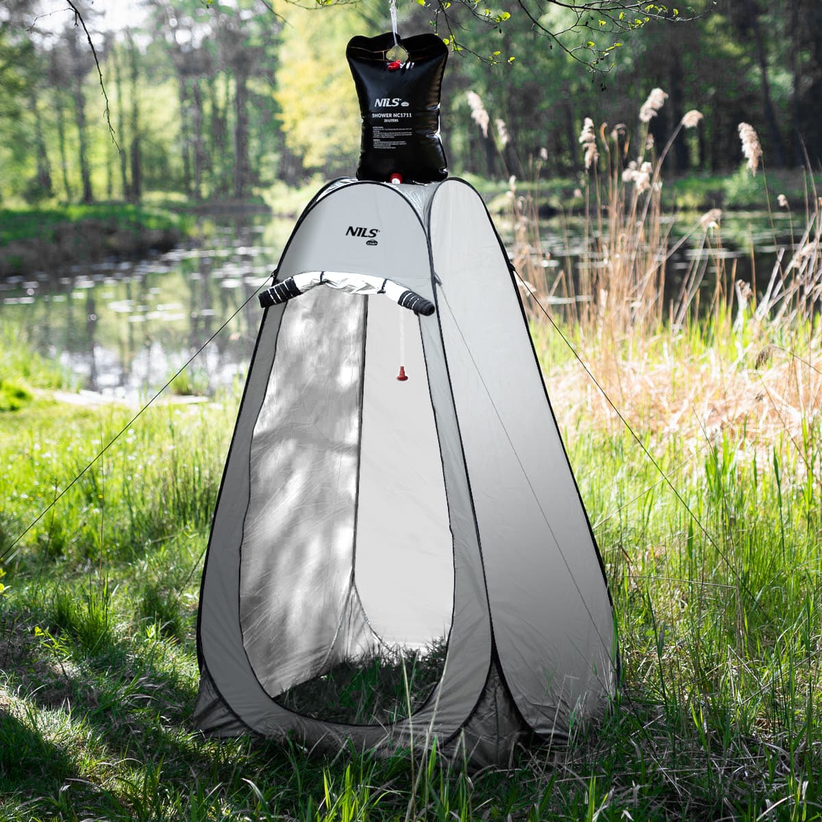 Szara przebieralnia turystyczna NILS CAMP 3