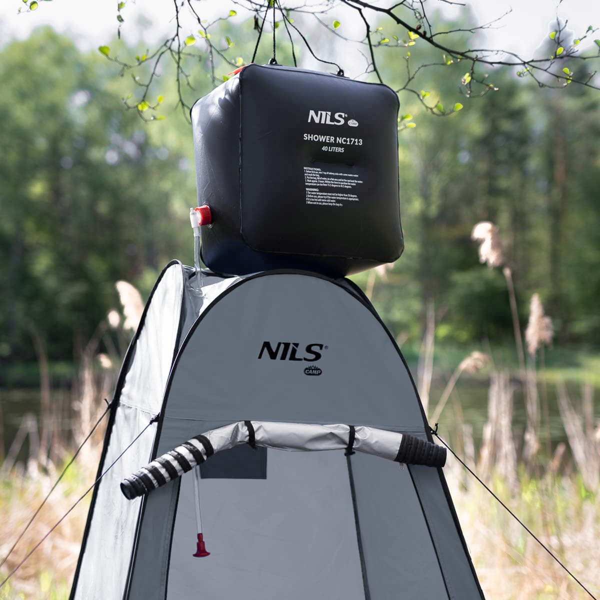 Szara przebieralnia turystyczna NILS CAMP 4