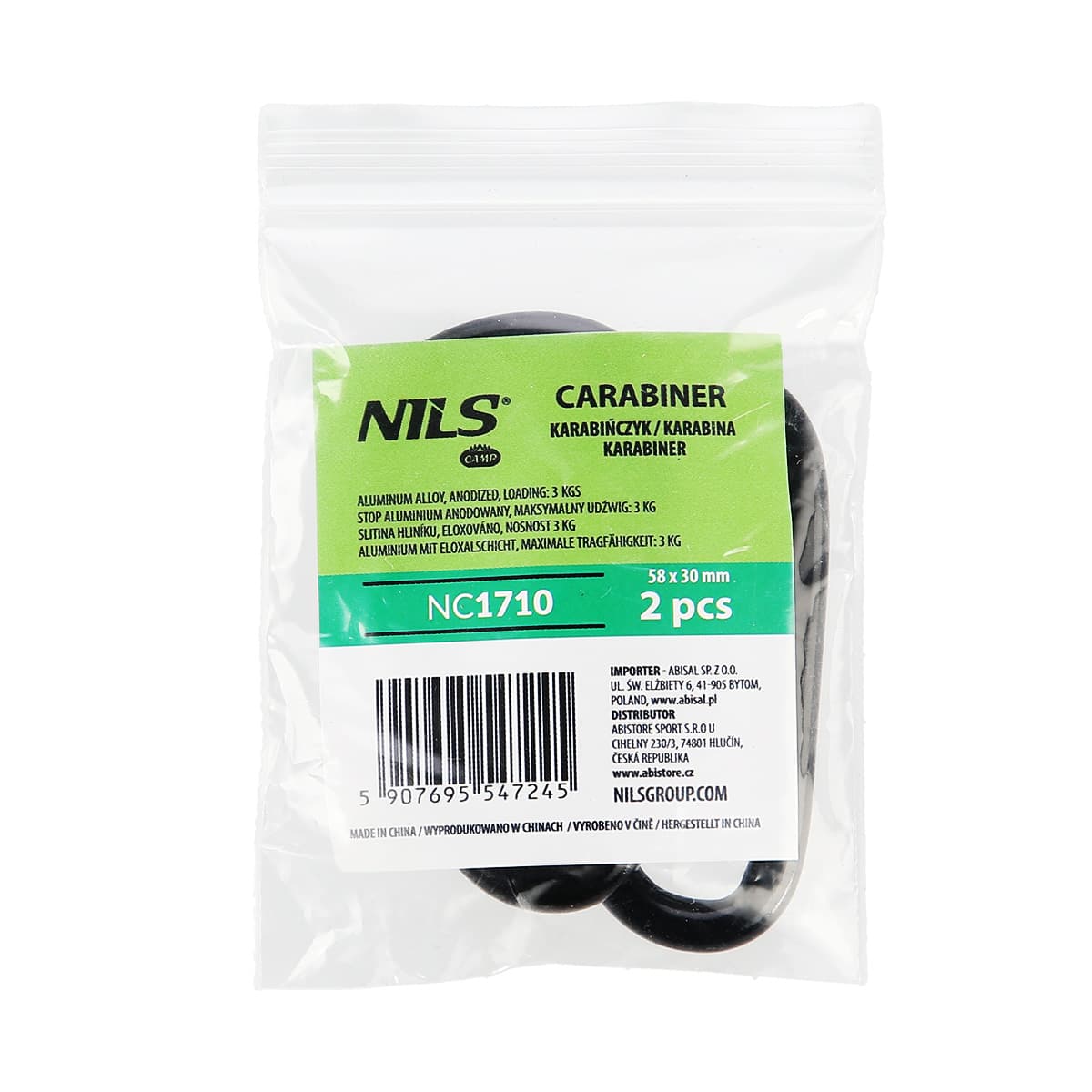 Karabińczyki aluminiowe NILS CAMP 2 sztuki 5