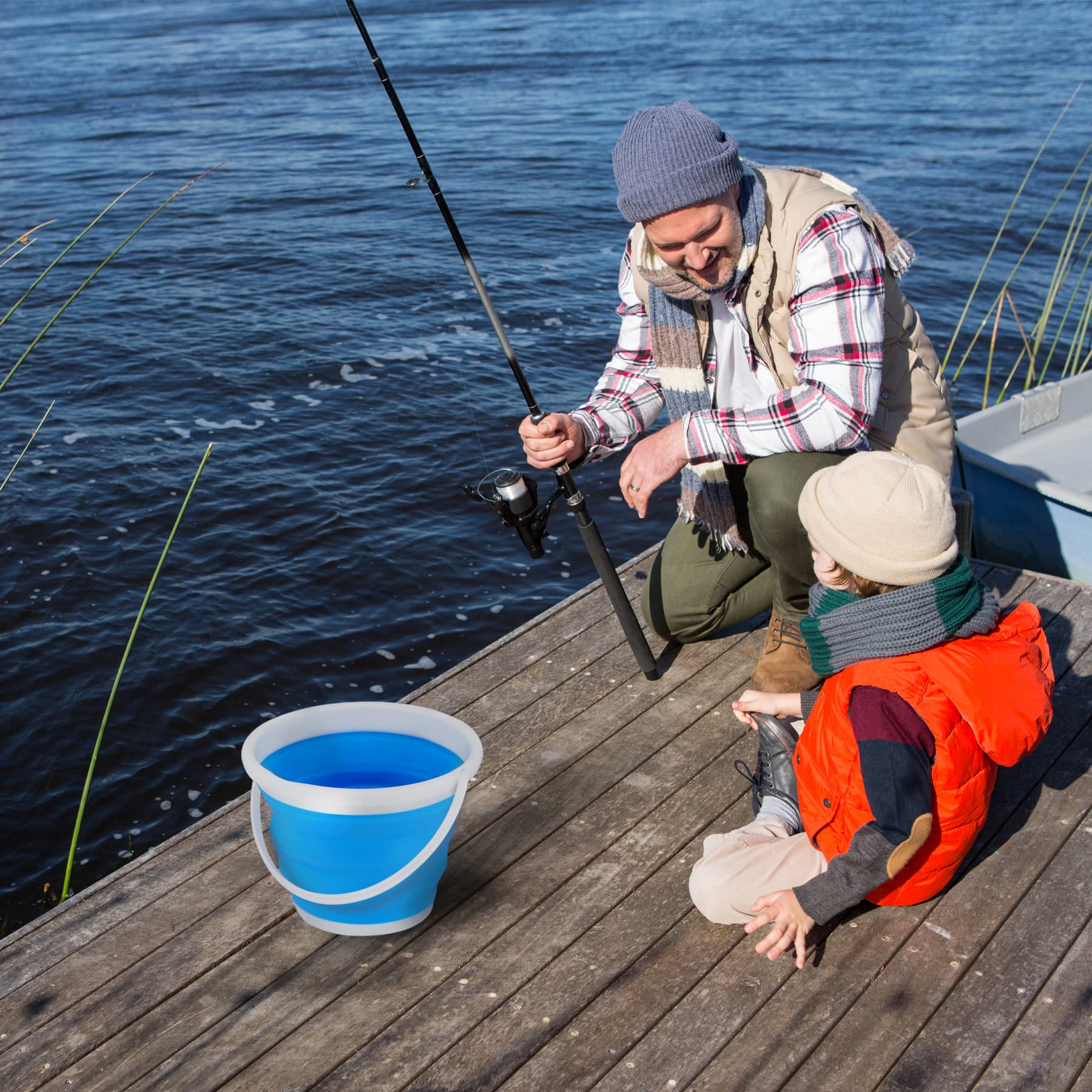 Składane wiadro turystyczne NILS CAMP NC1731 10 litrów 7