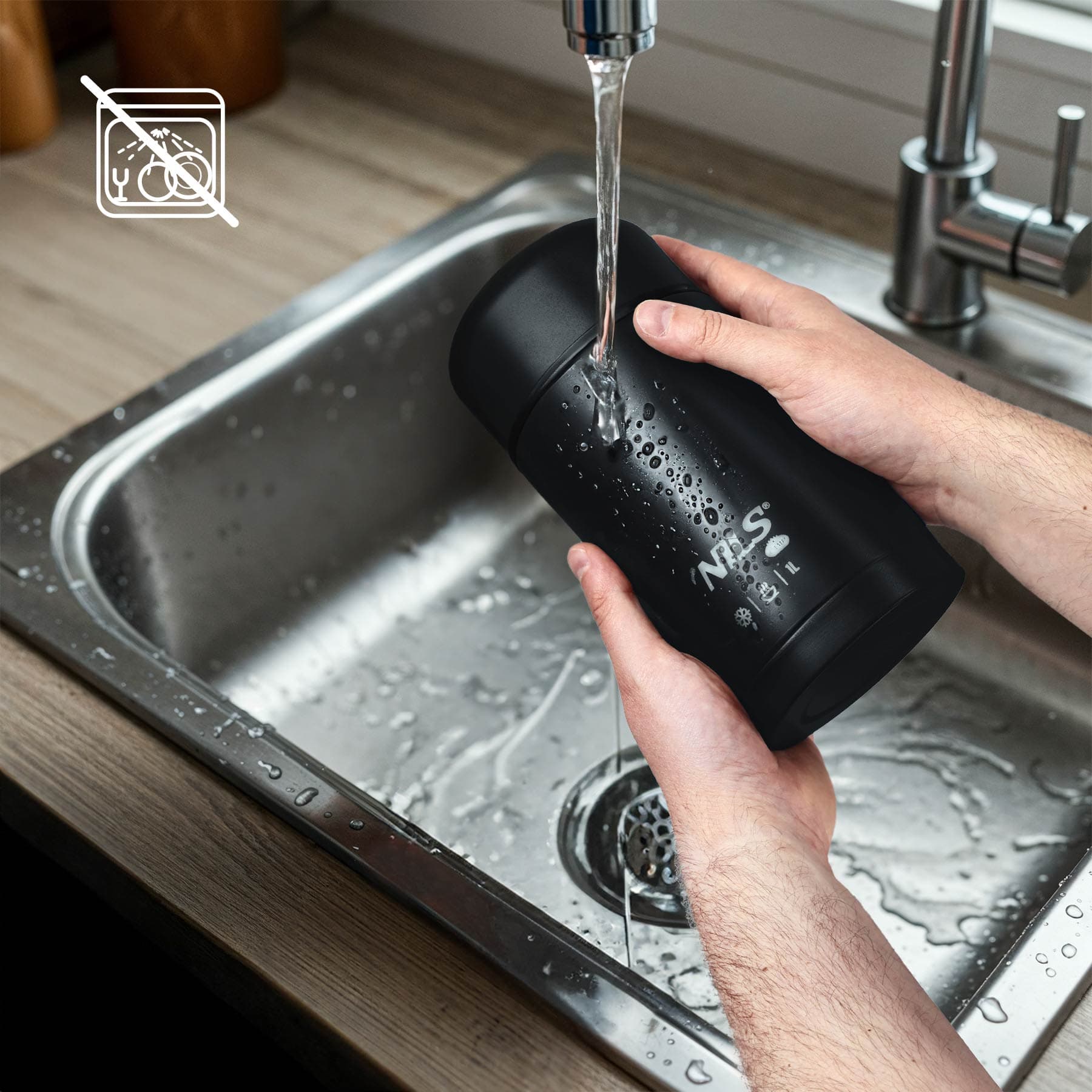 Termos obiadowy Nils Camp NC3802 1000 ml czarny 5