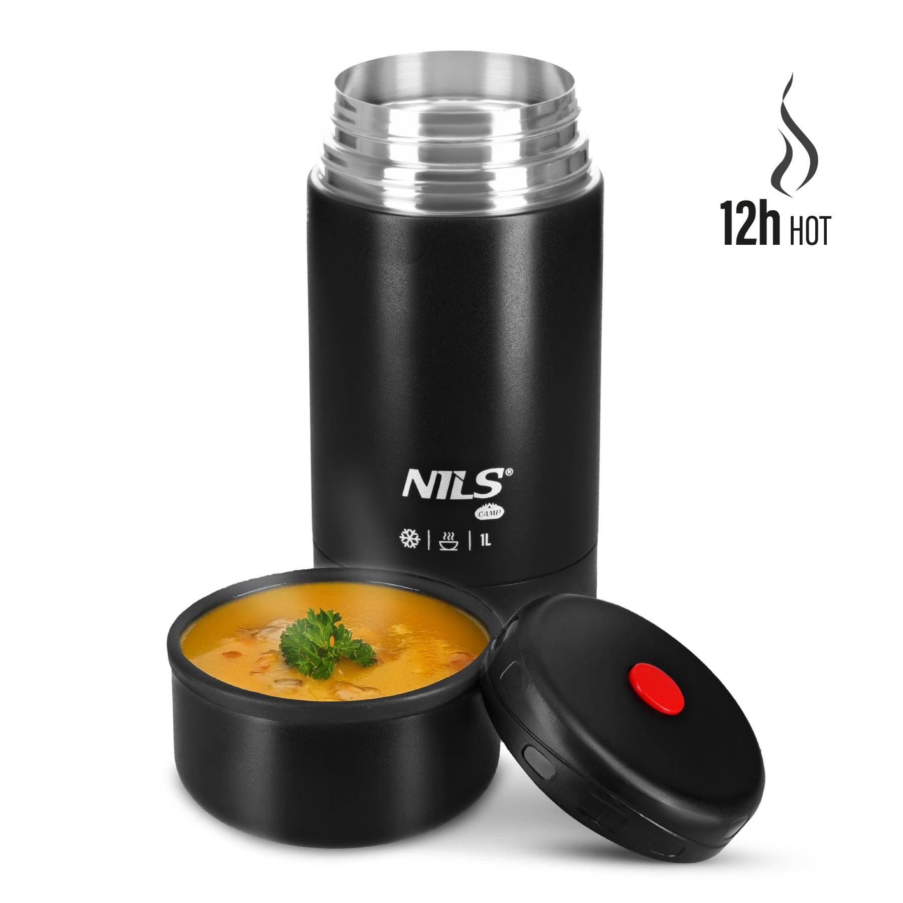 Termos obiadowy Nils Camp NC3802 1000 ml czarny 7
