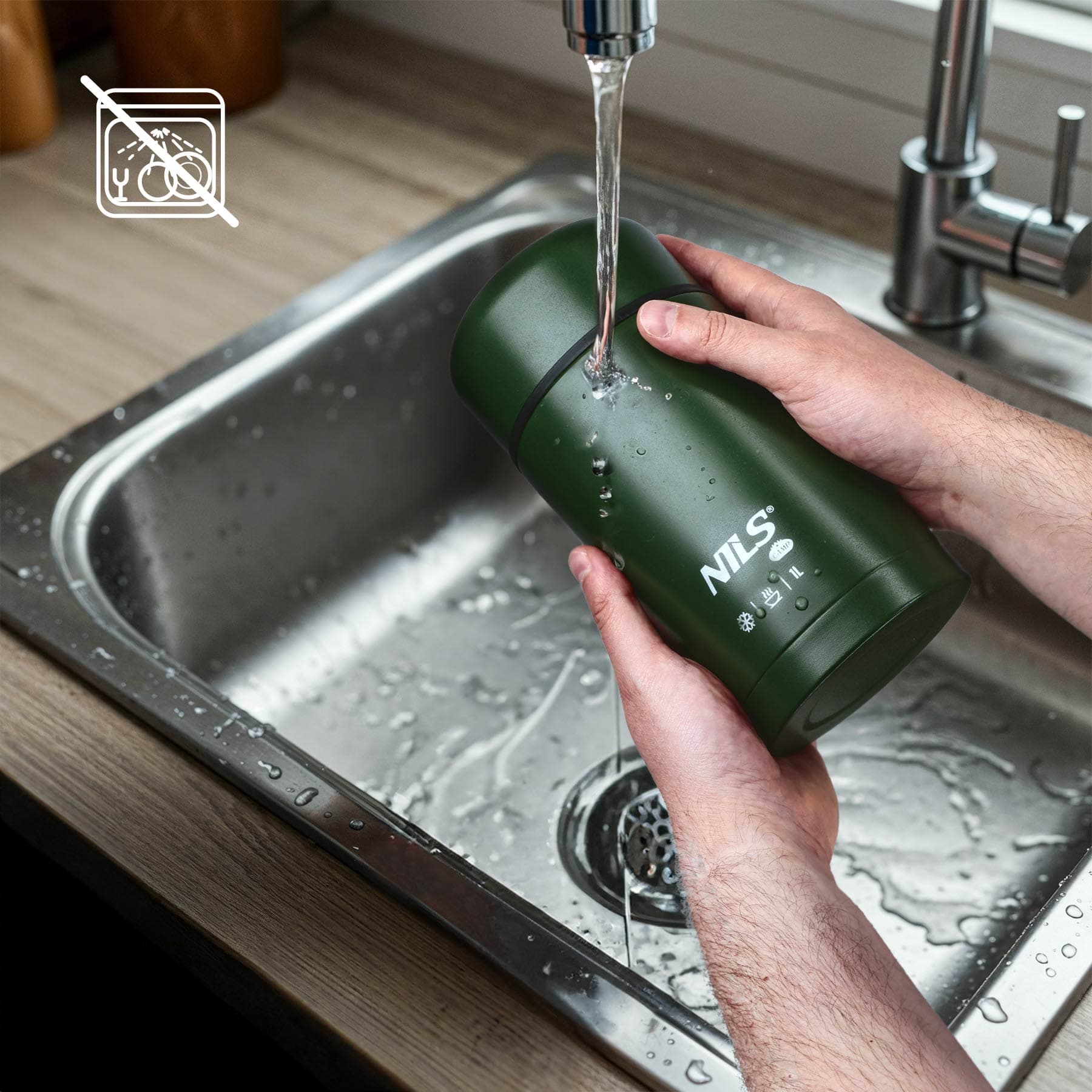 Termos obiadowy Nils Camp 1000 ml zielony 6